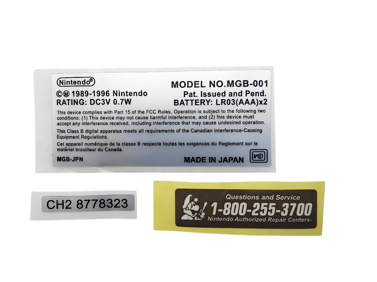 Nintendo / Game Boy etichetta di ricambio sticker sistema GBC GBA SP DS LITE 3DS GBP - Foto 14 di 25