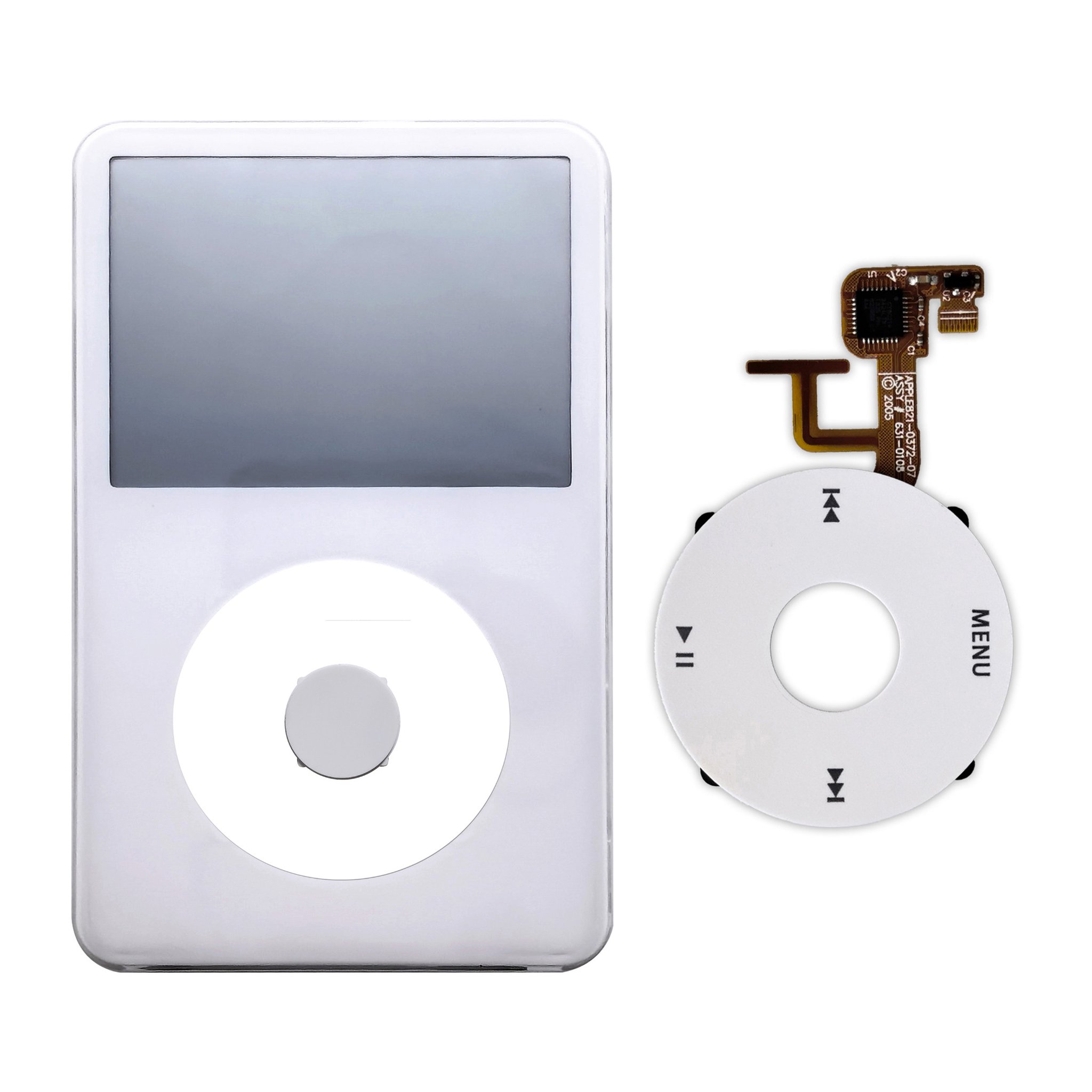 iPod Video / Classic 5th Gen Front Faceplate / Clickwheel / Center Button Set
