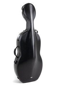 GEWA PURE Polycarbonate 4.8 Cello Case - Black w/ Wheels - New Open Box