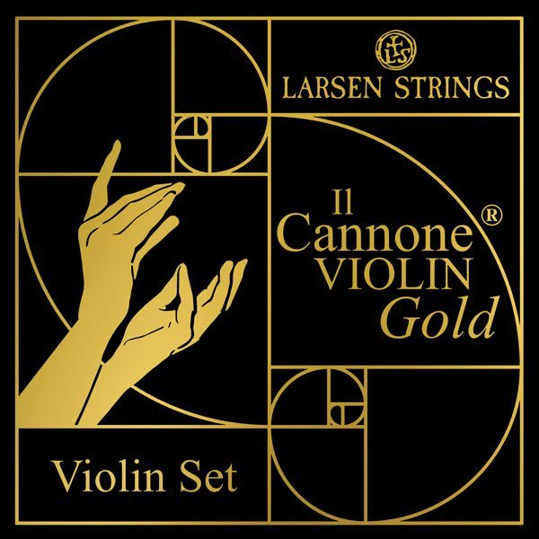 Larsen Il Cannone Gold Violin Medium Tension String Set - 4/4 Size