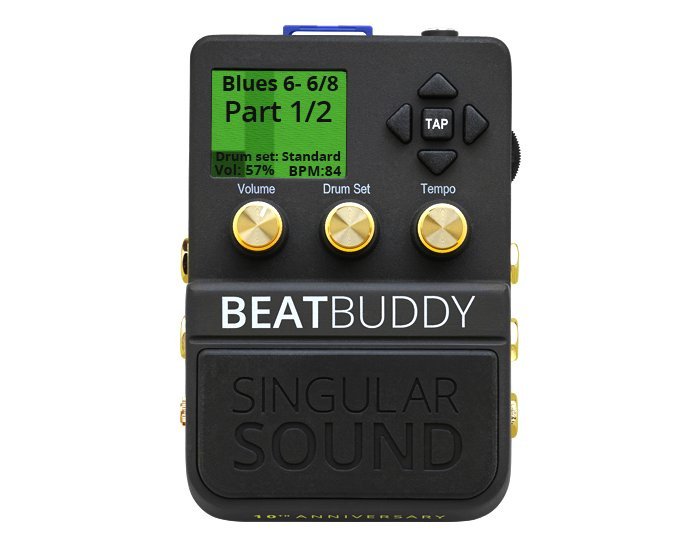 Singular Sound BeatBuddy 10th Anniversary Drum Machine Pedal – Black & Gold