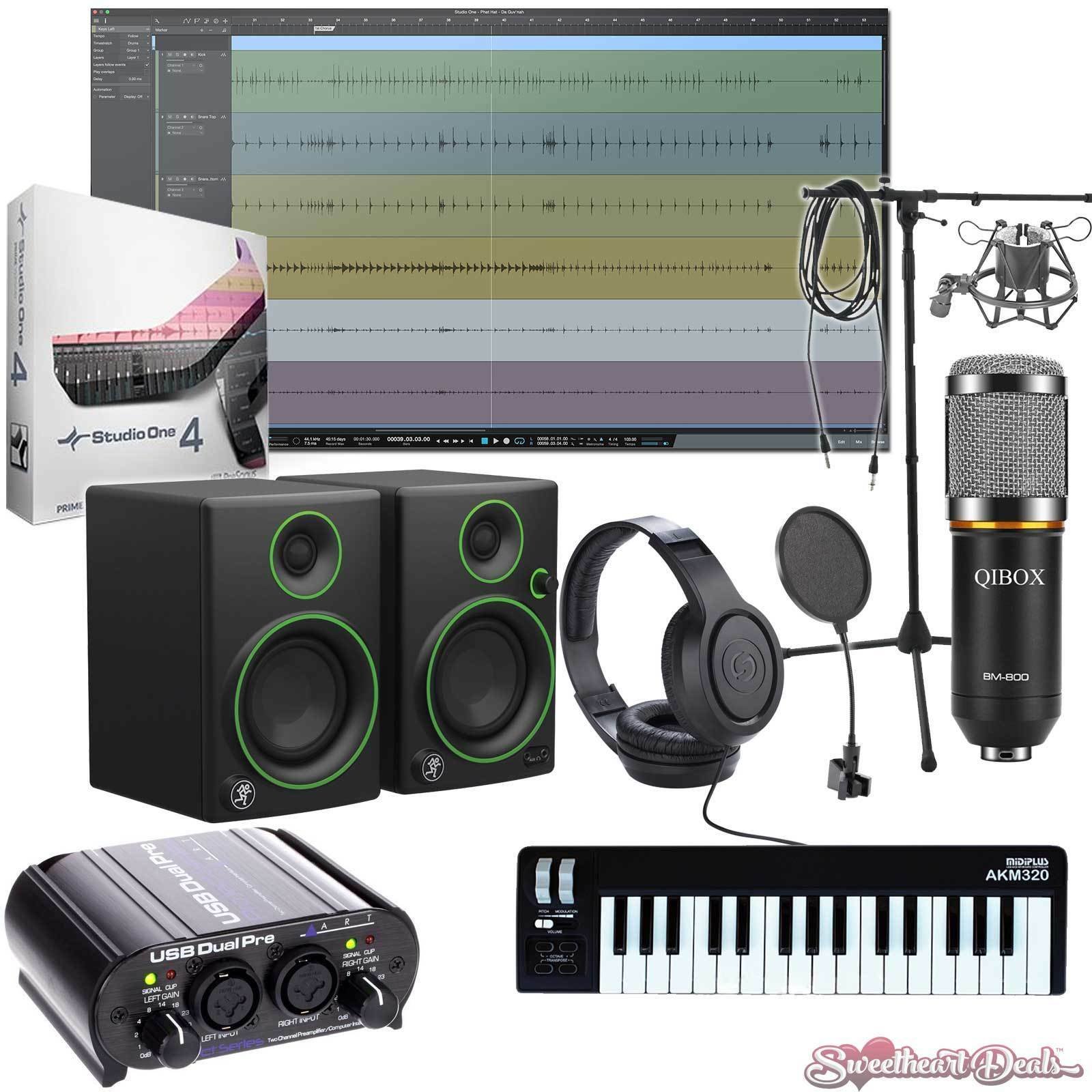 Home Recording Bundle Presonus Studio One Prime Package Midi Mackie Art Software - Picture 1 of 1
