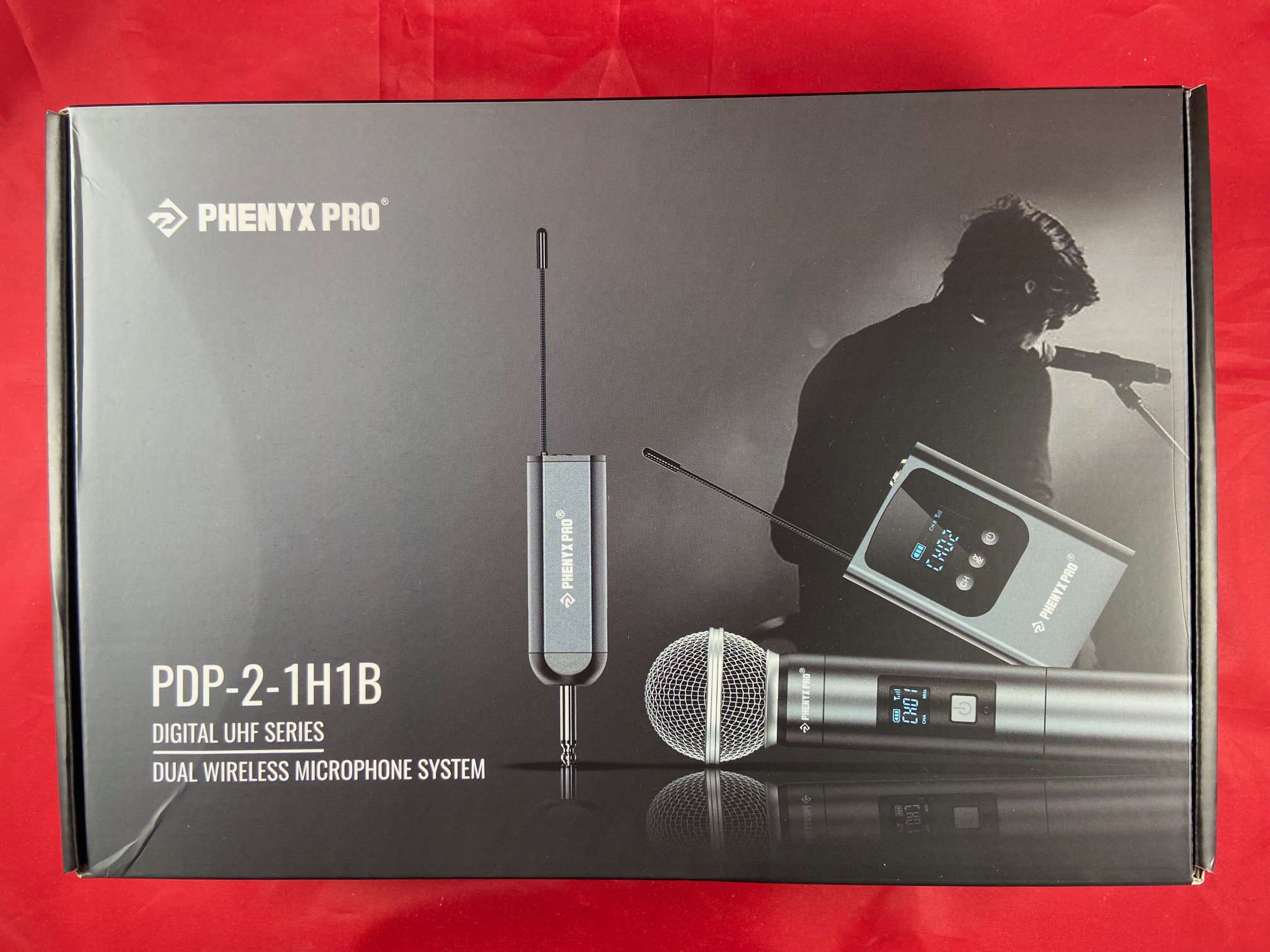 Phenyx Pro Dual UHF Digital Handheld/Headset Microphone System PDP-2-1H1B