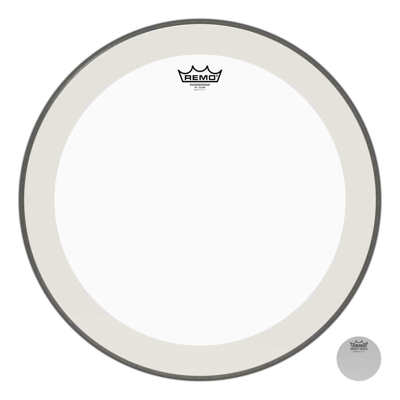Remo Powerstroke P4 Clear 20" Bass Drumhead, P4-1320-C2