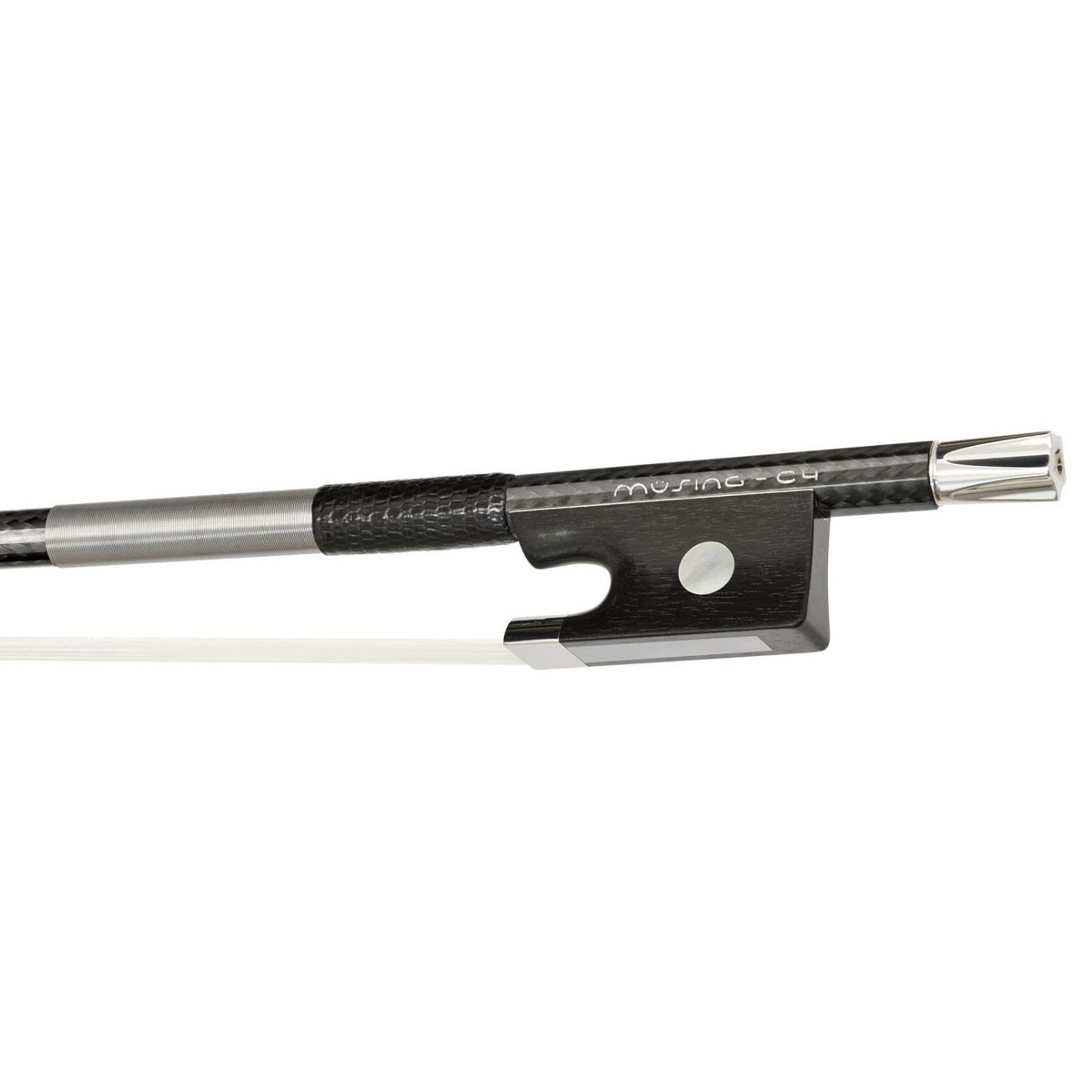 Müsing C3 Round Carbon Stick Cello Bow - Classic Ebony Frog & Stainless Steel