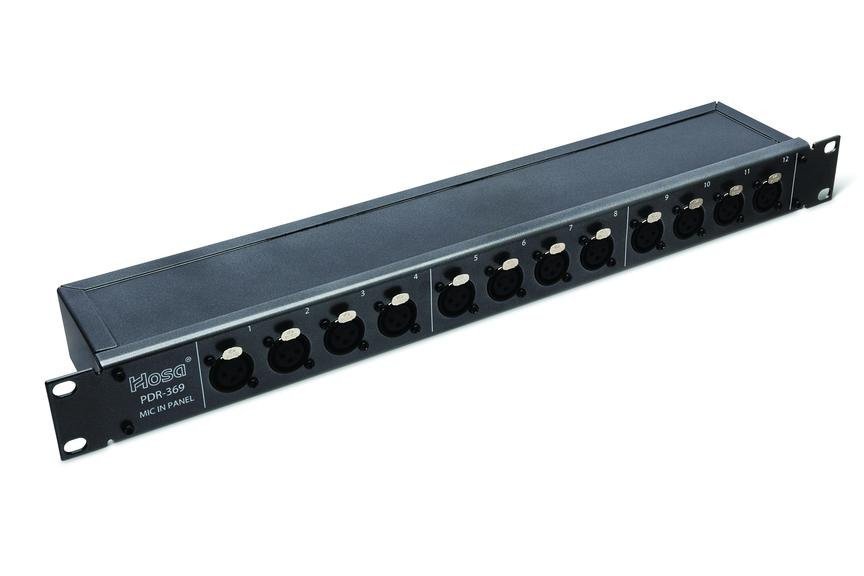 Hosa PDR-369 12-Point XLR Patch Bay – Reversible, Balanced