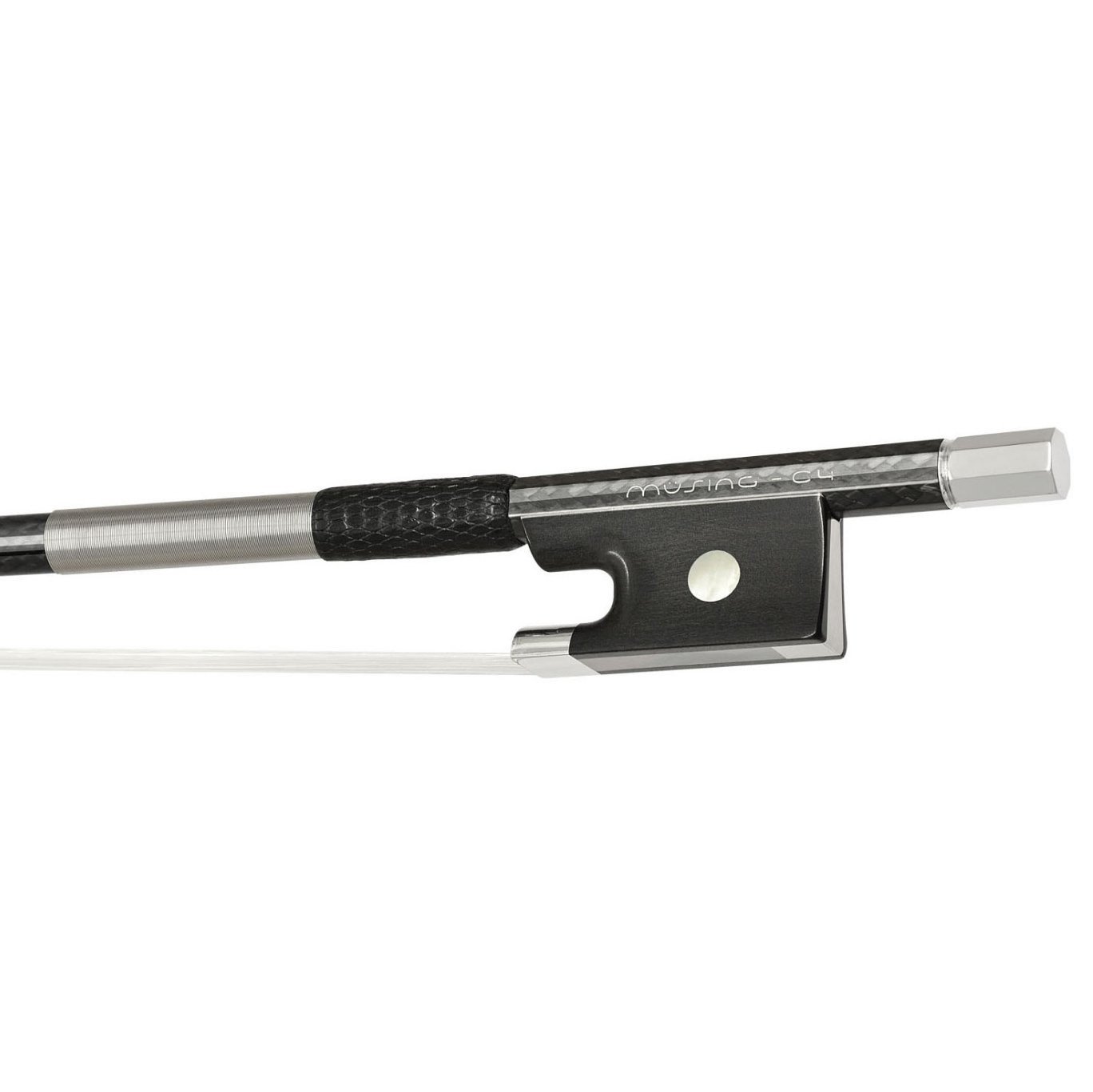 Müsing C4 Violin Bow – Stainless Steel Fittings, Ebony Frog