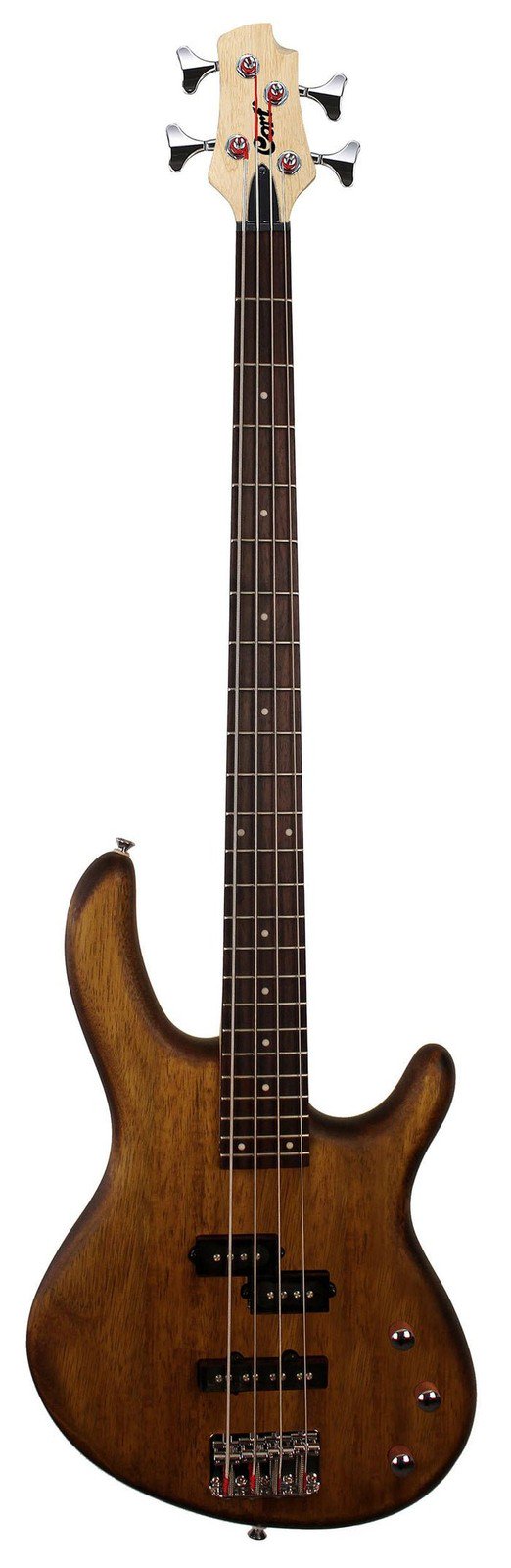 Cort Action PJ 4-String Bass Guitar - Open Pore Walnut​ - New Open Box