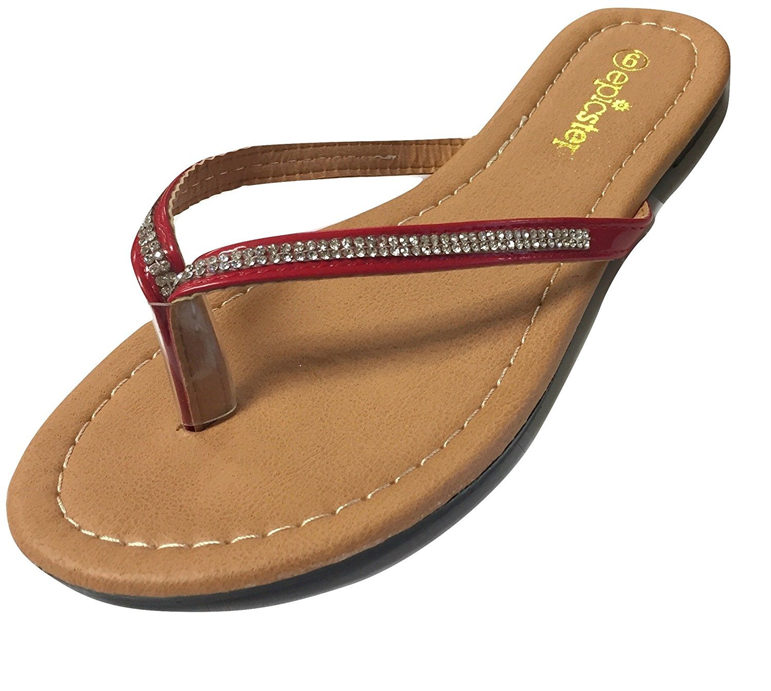 vegan leather flip flops