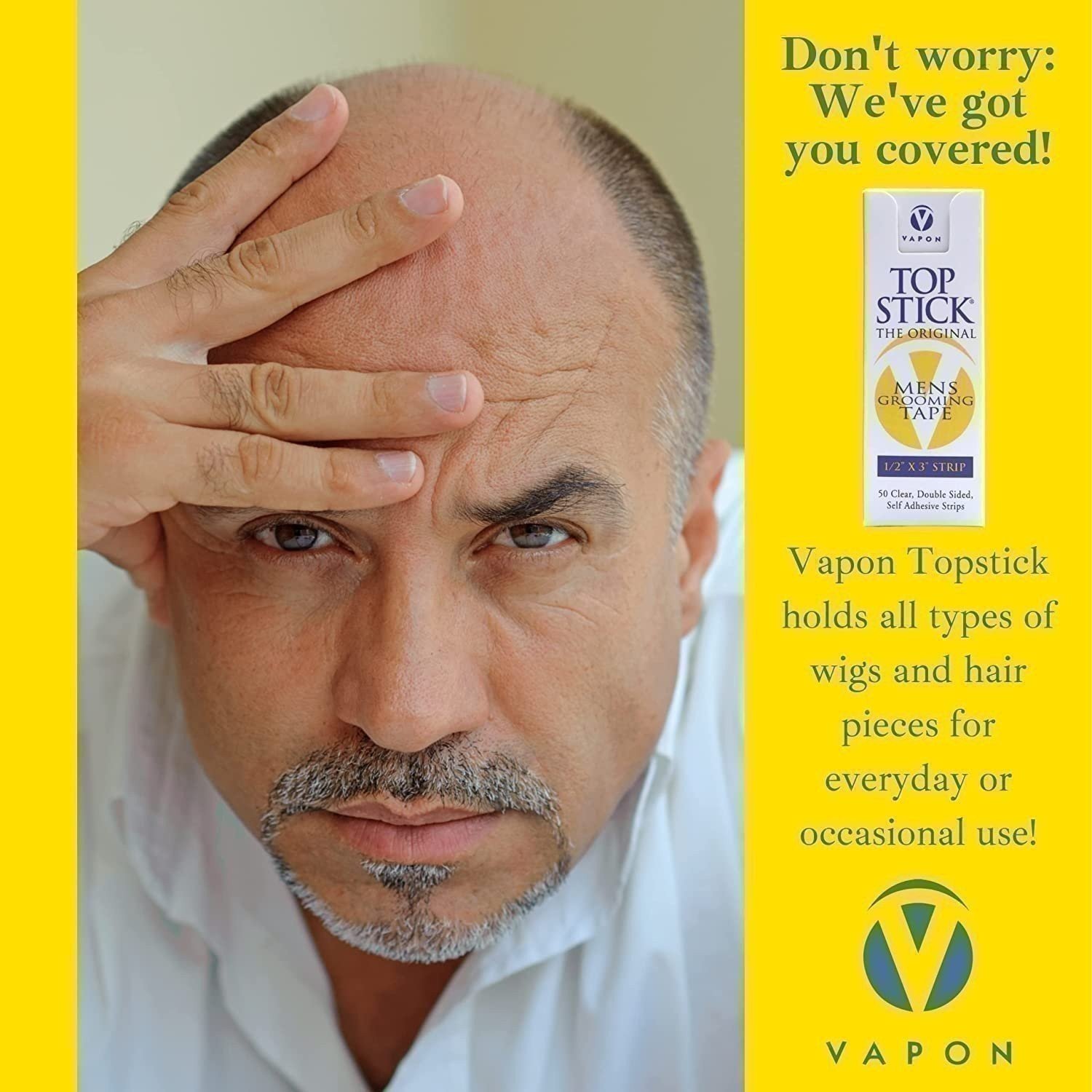 Cinta de aseo original para hombre Vapon Topstick para tupé o peluquería - transparente - Imagen 17 de 30
