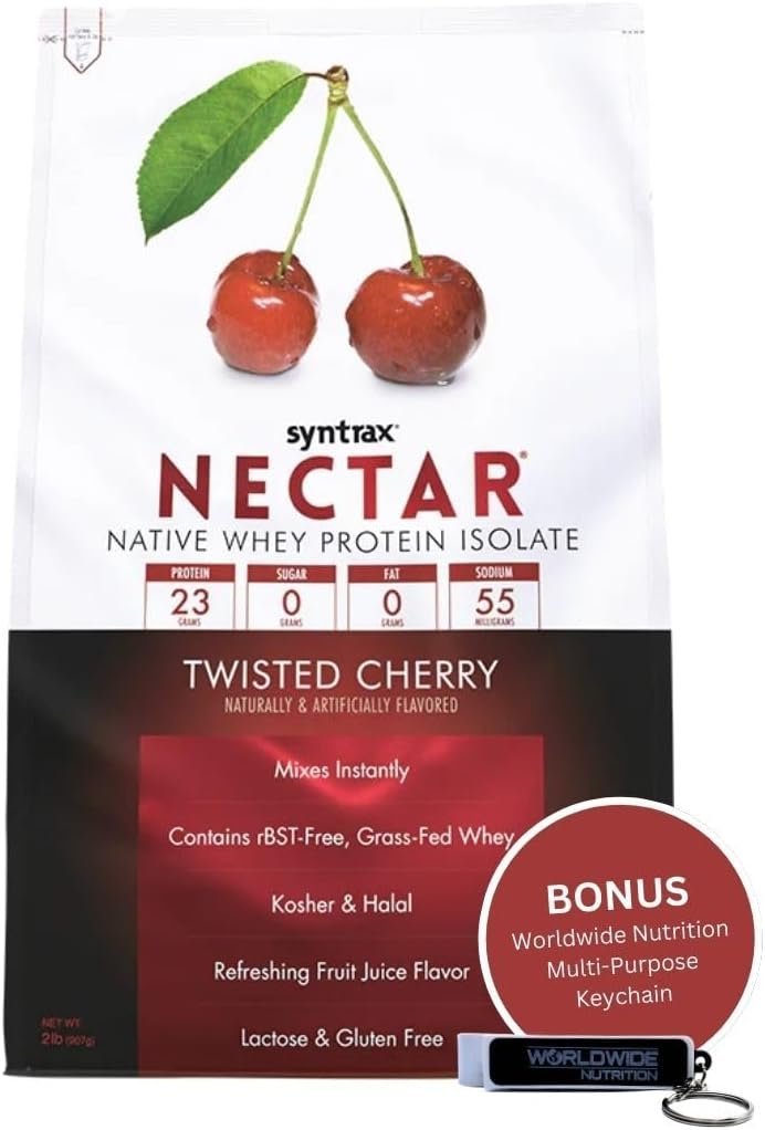 Syntrax Nectar Whey Isolate Protein Powder - Lactose and Gluten Free - 2 lbs