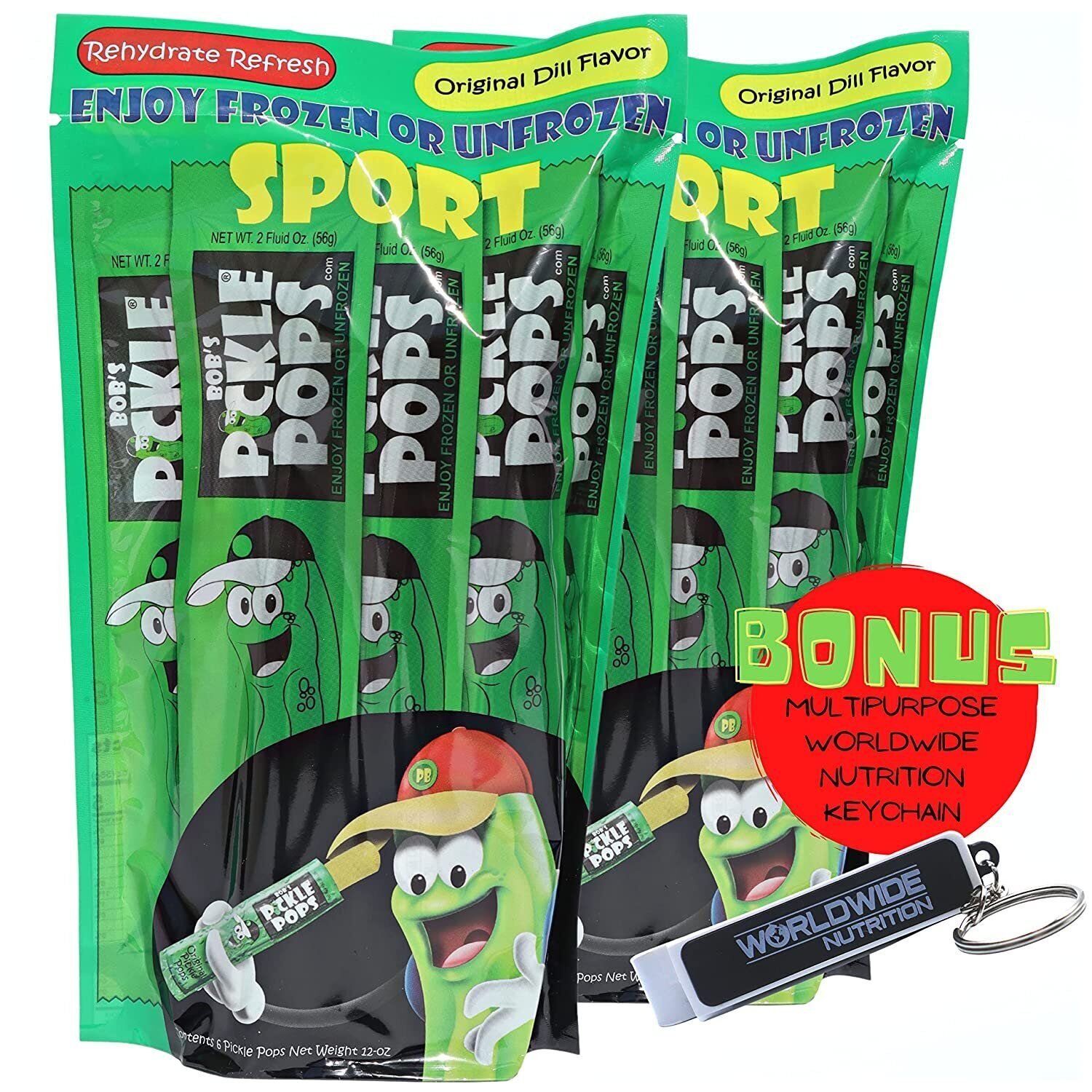 Eneldo original deportivo Bobs Pickle Pops - 6 pops (2 oz cada uno) por bolsa para hidratación - Imagen 26 de 27
