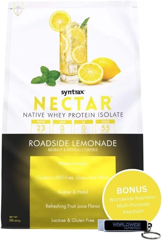 Syntrax Nectar Whey Isolate Protein Powder - Lactose and Gluten Free - 2 lbs