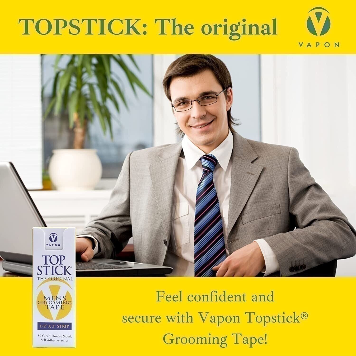 Cinta de aseo original para hombre Vapon Topstick para tupé o peluquería - transparente - Imagen 24 de 30