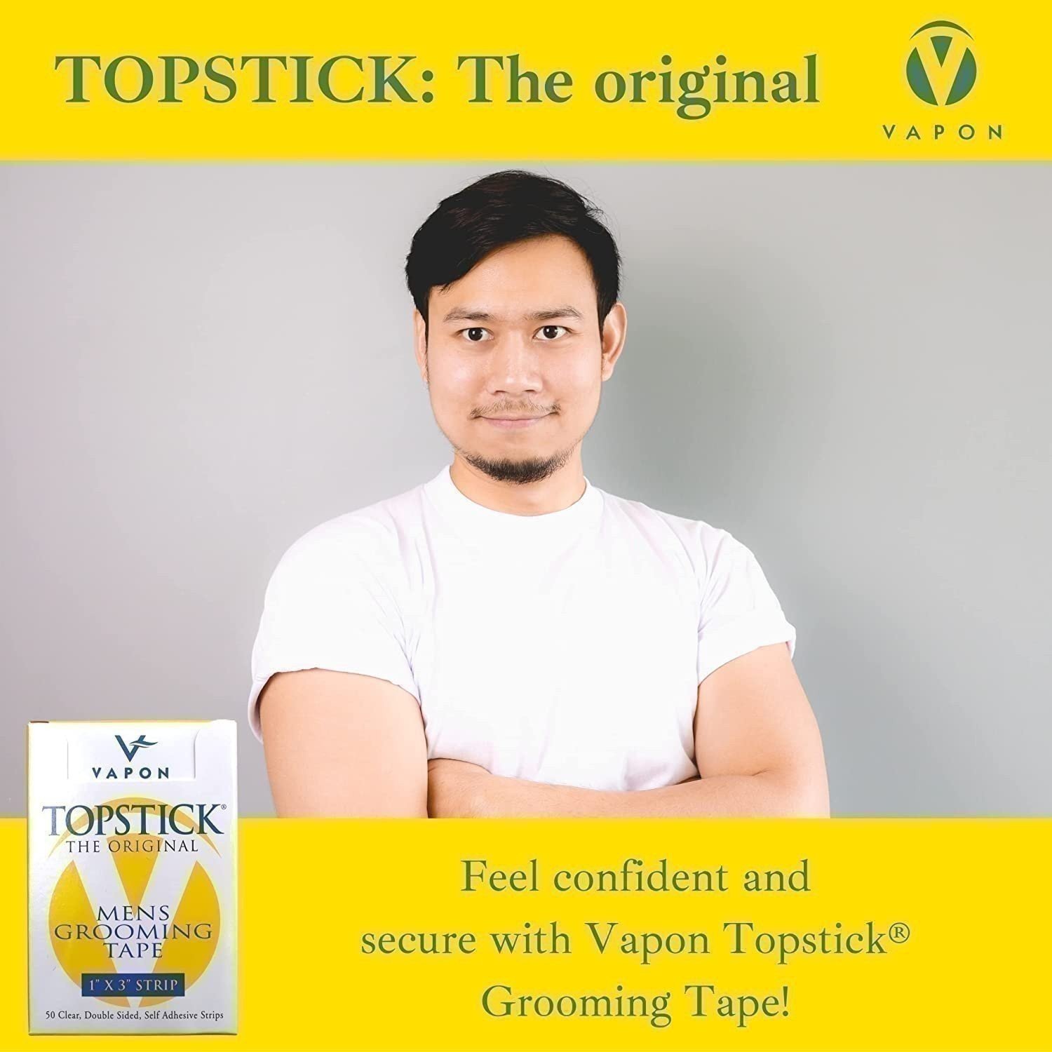 Cinta de aseo original para hombre Vapon Topstick para tupé o peluquería - transparente - Imagen 8 de 30