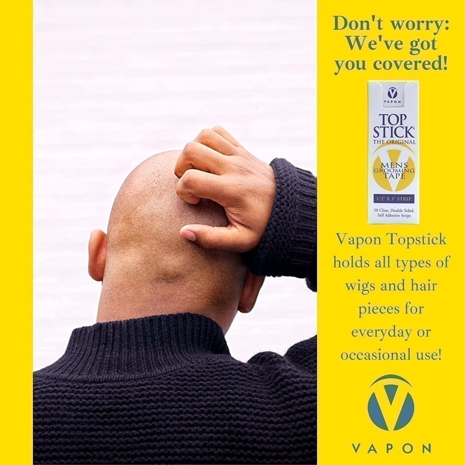 Cinta de aseo original para hombre Vapon Topstick para tupé o peluquería - transparente - Imagen 16 de 30