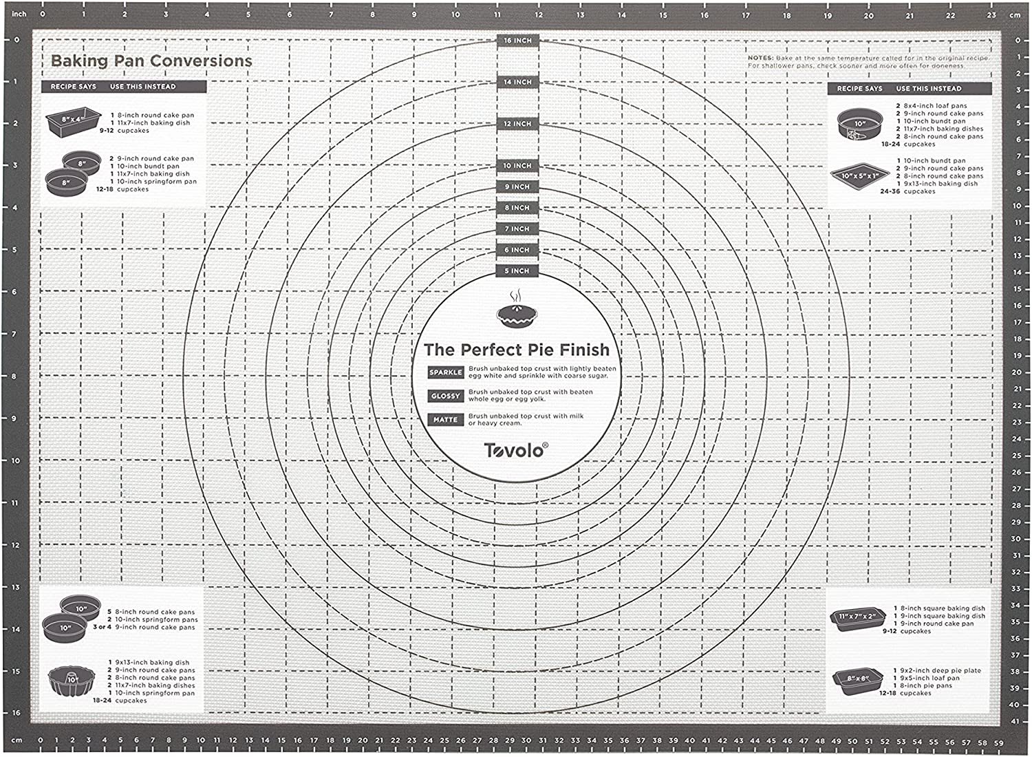 Tovolo Pro-Grade Sil 1/2 Sheet Pan Mat With Grid For Baking