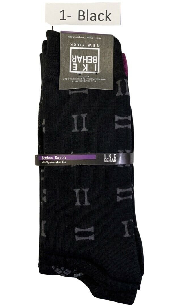 Ike Behar New York Men`s Multi Color Patterned Socks Sz 10