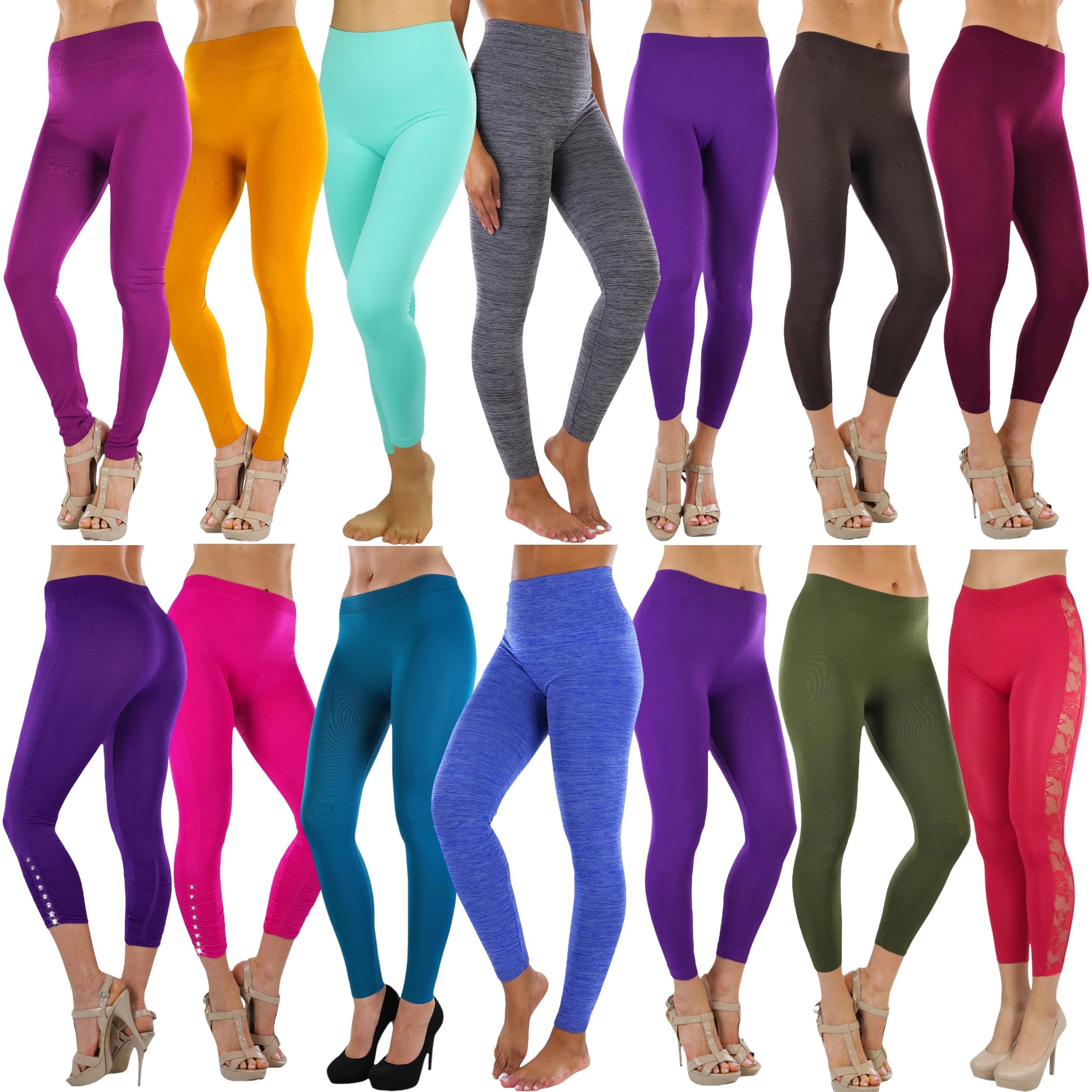 ToBeInStyle Women's Single & Multi-Item Pack of Randomly Assorted Leggings - Picture 12 of 13