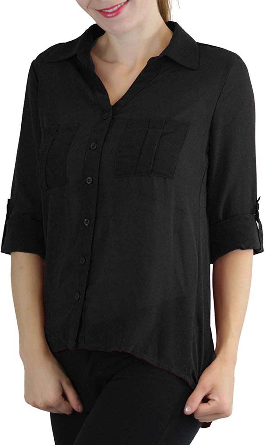 women's lightweight button down shirt