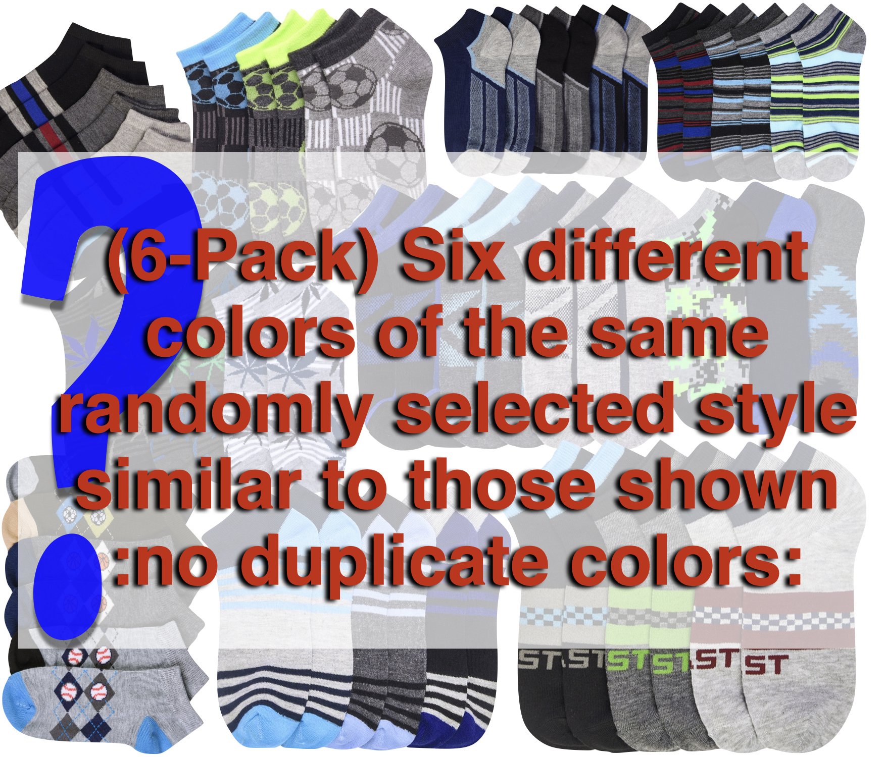 ToBeInStyle Kids Pack of 12 Pairs Mystery Low Cut Ankle Socks for Boys and Girls 