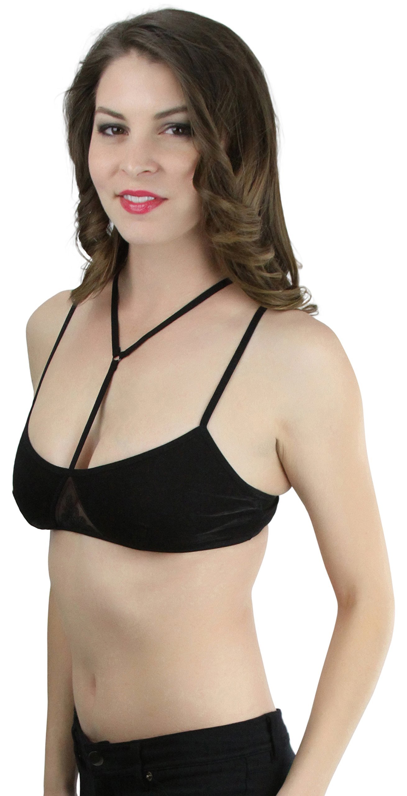 ToBeInStyle Women's Lace Keyhole Double Y-Strap Bralette - Picture 17 of 24