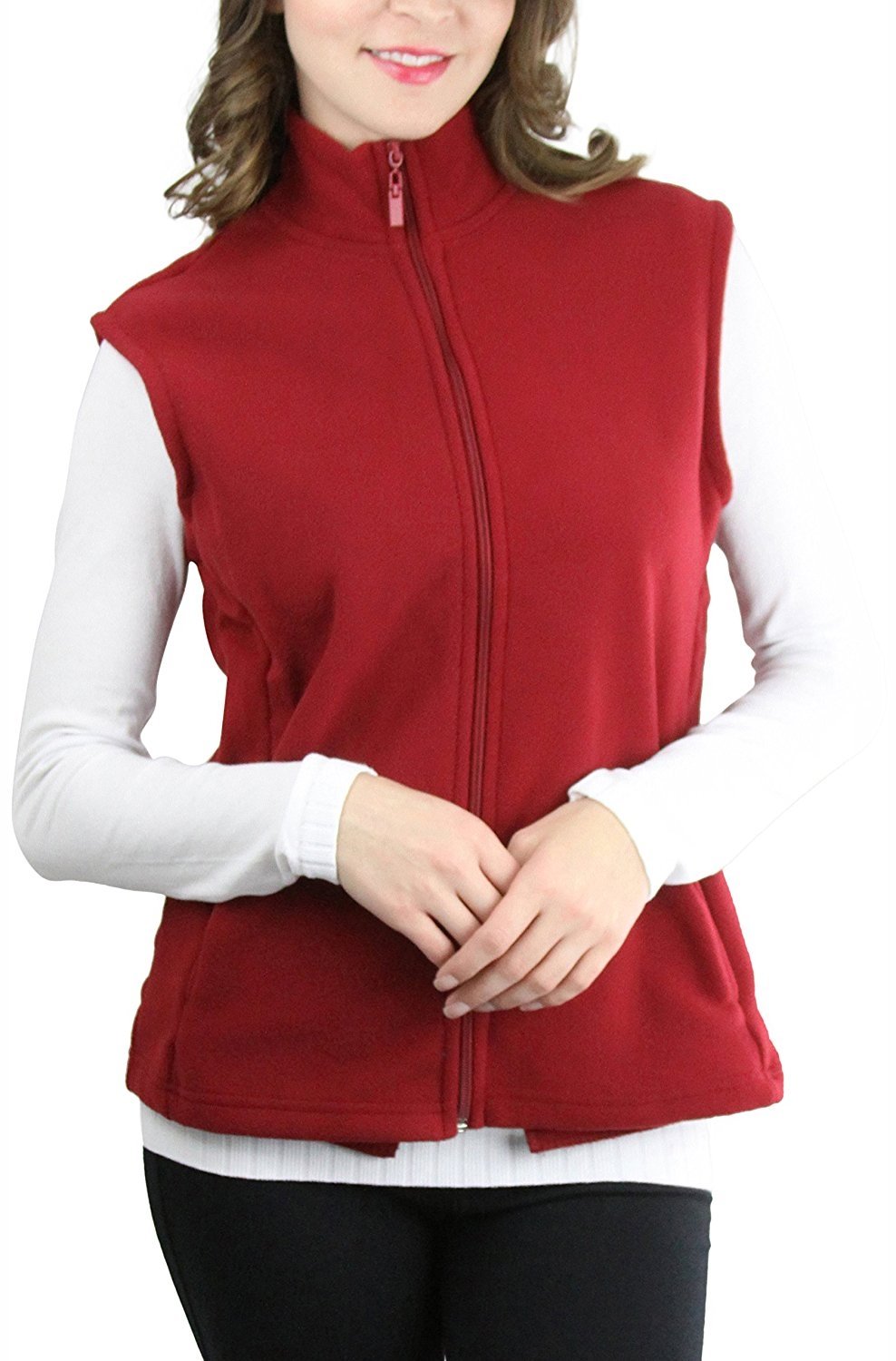 ToBeInStyle Women's Zip Up Sleeveless Polar Fleece Vest | eBay