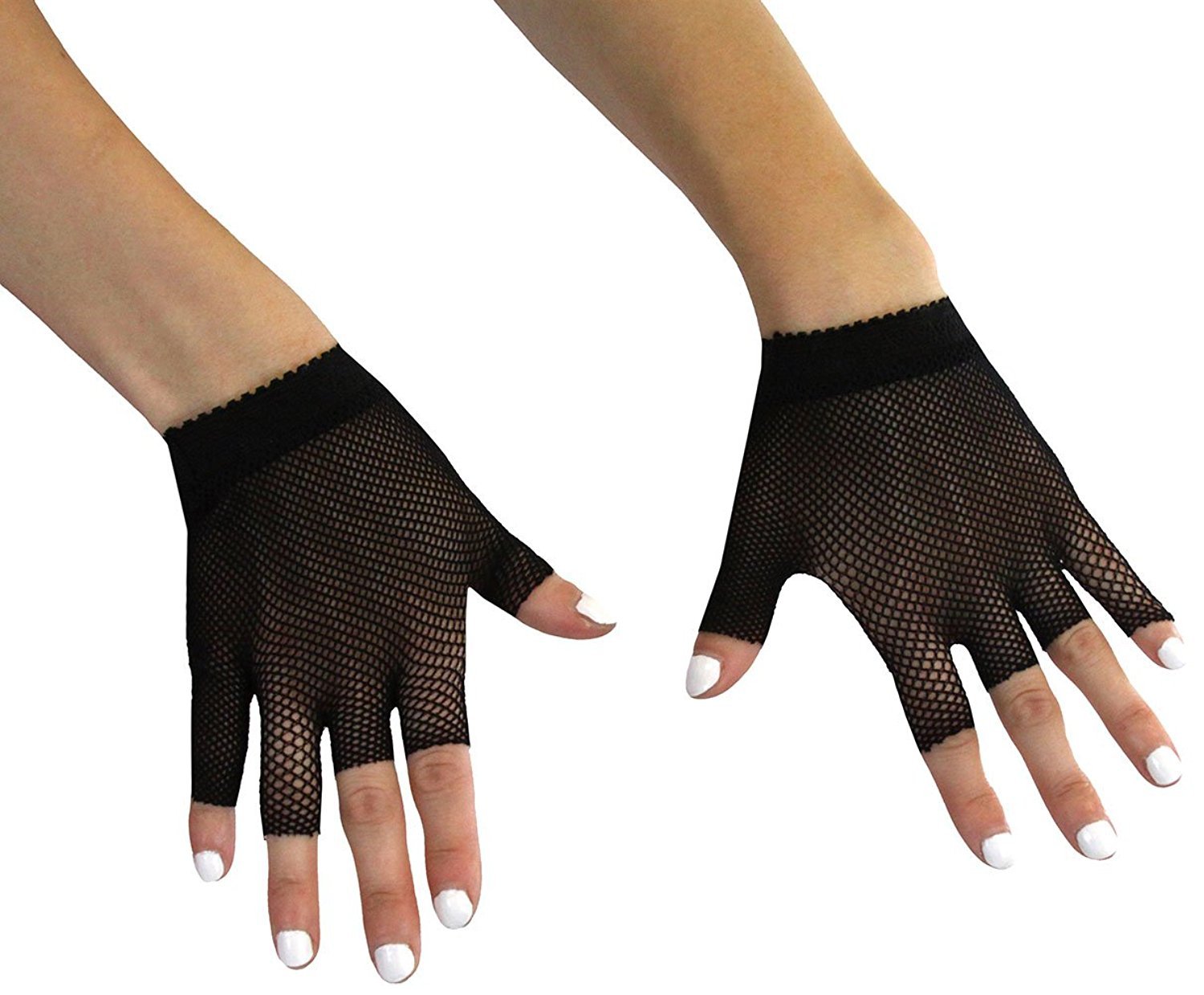 ToBeInStyle Women's Fishnet 100% Nylon Arm Length Glove Warmers 