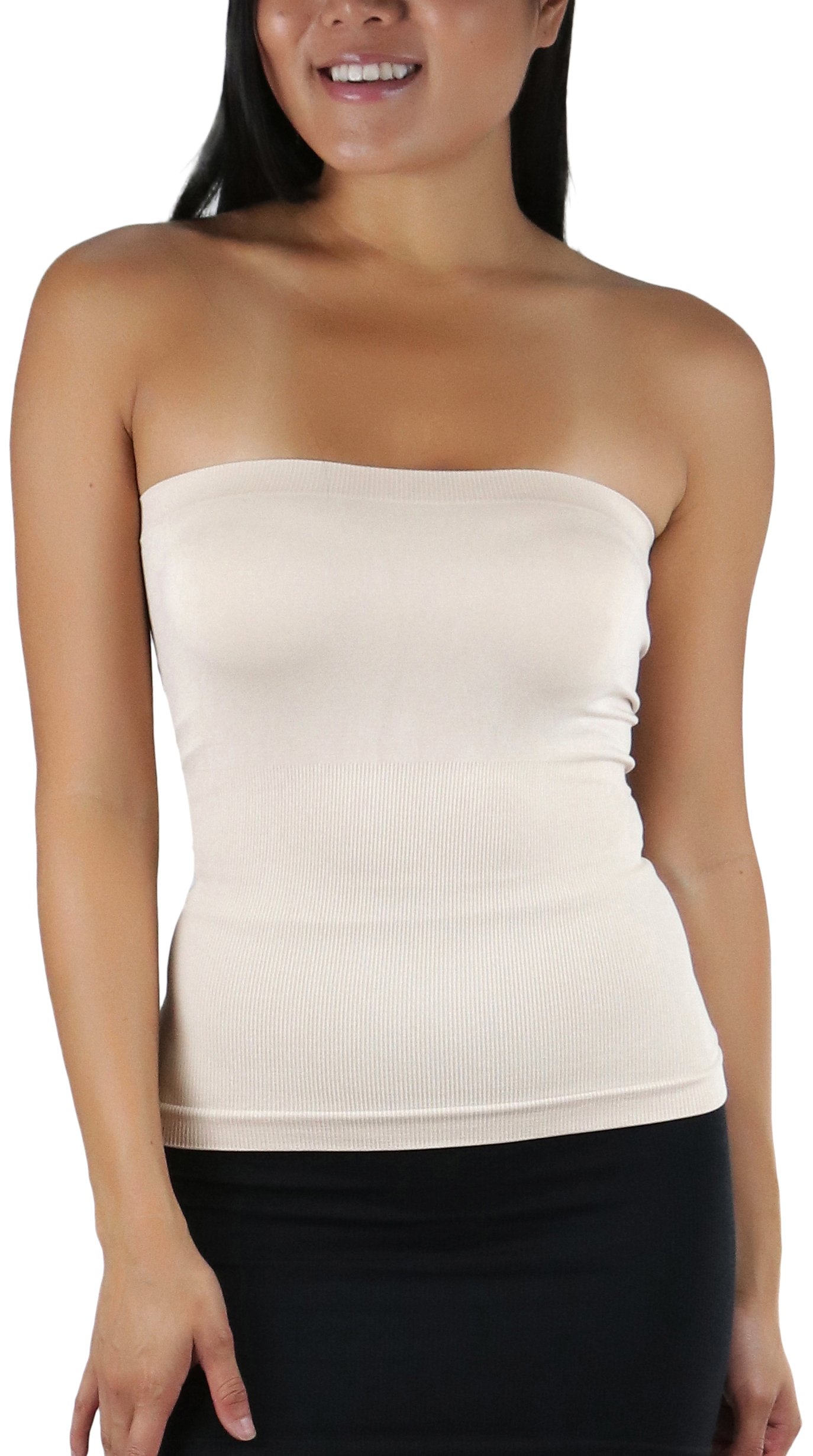 FashionCatch Women's Strapless Tube Tops with Built-in Shelf Bra | eBay