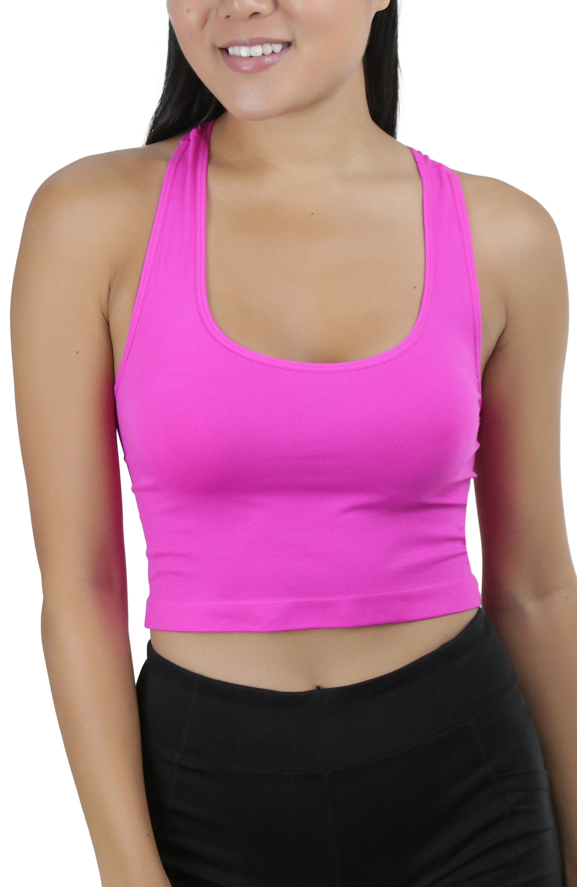 purple crop tank