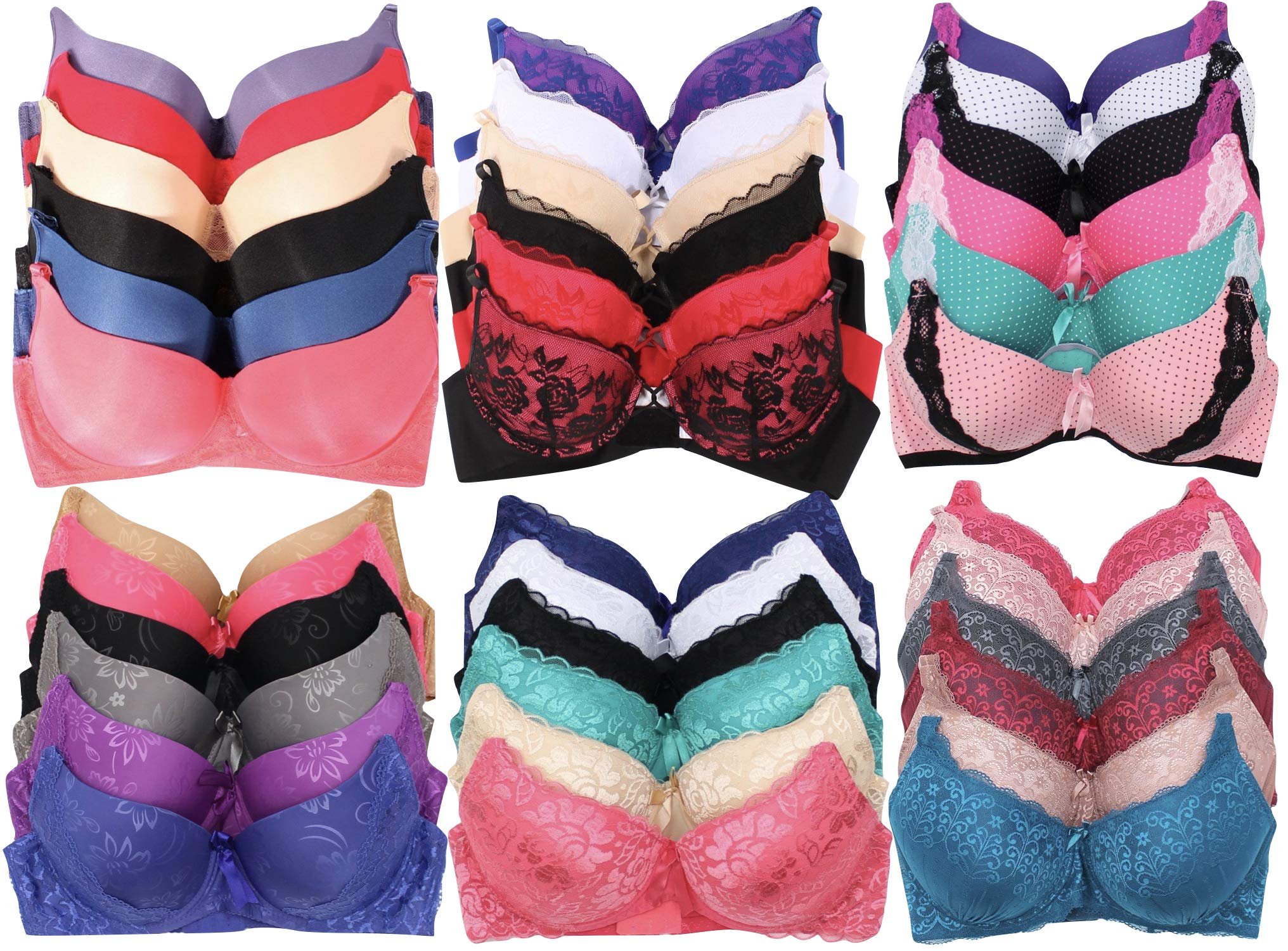 ToBeInStyle Women's Pack of 6 Mystery Bras (Sizes 30A to 44DD) - Picture 9 of 10