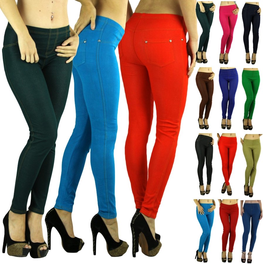 womens colored jeggings