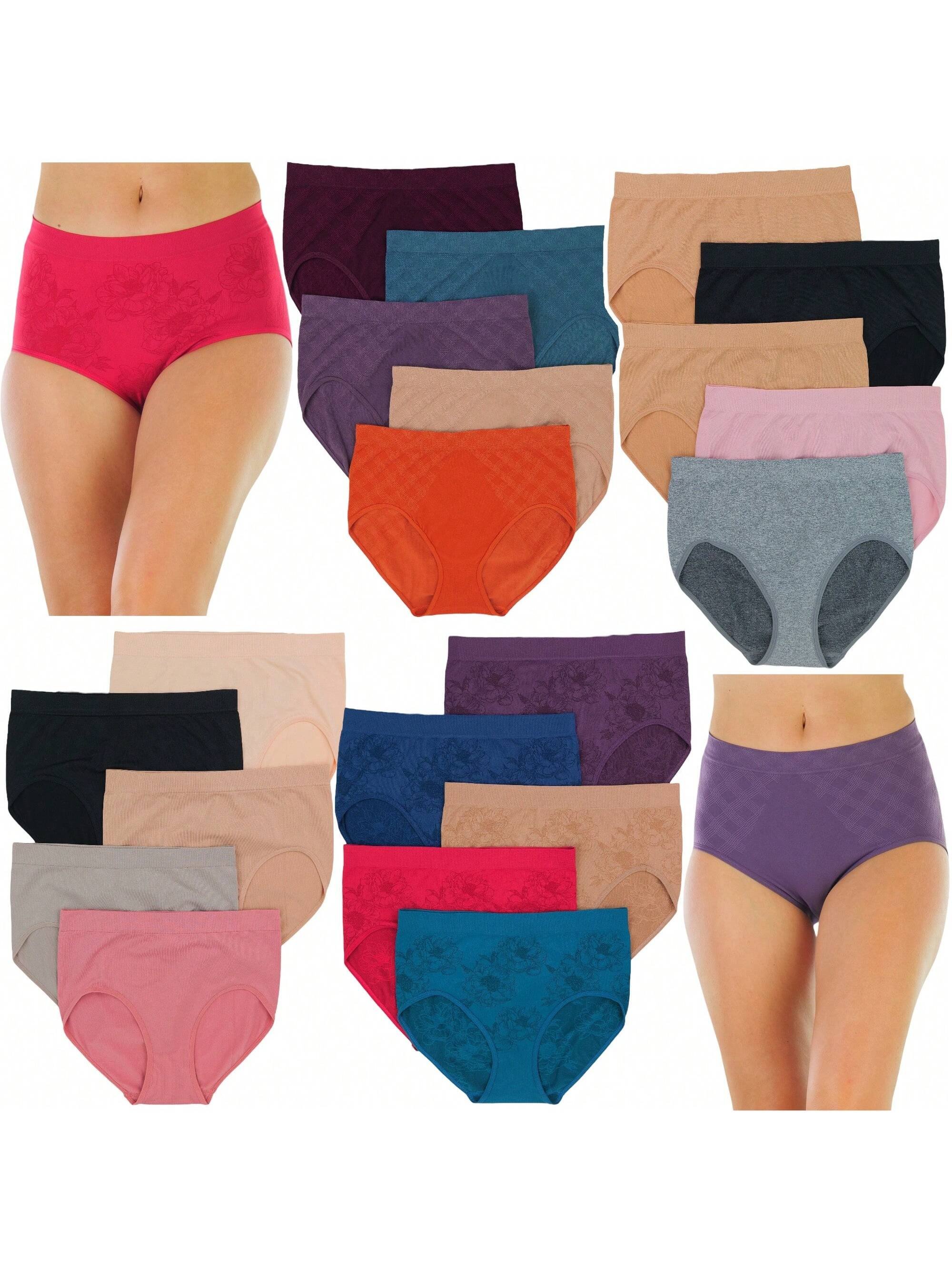 Women’s Multi-Pack Of Randomly Selected Seamless Stretch High Rise Waist Briefs
