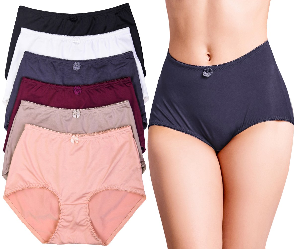 ToBeInStyle Women’s Highwaisted Ribbon Accent Full Girdle Panties
