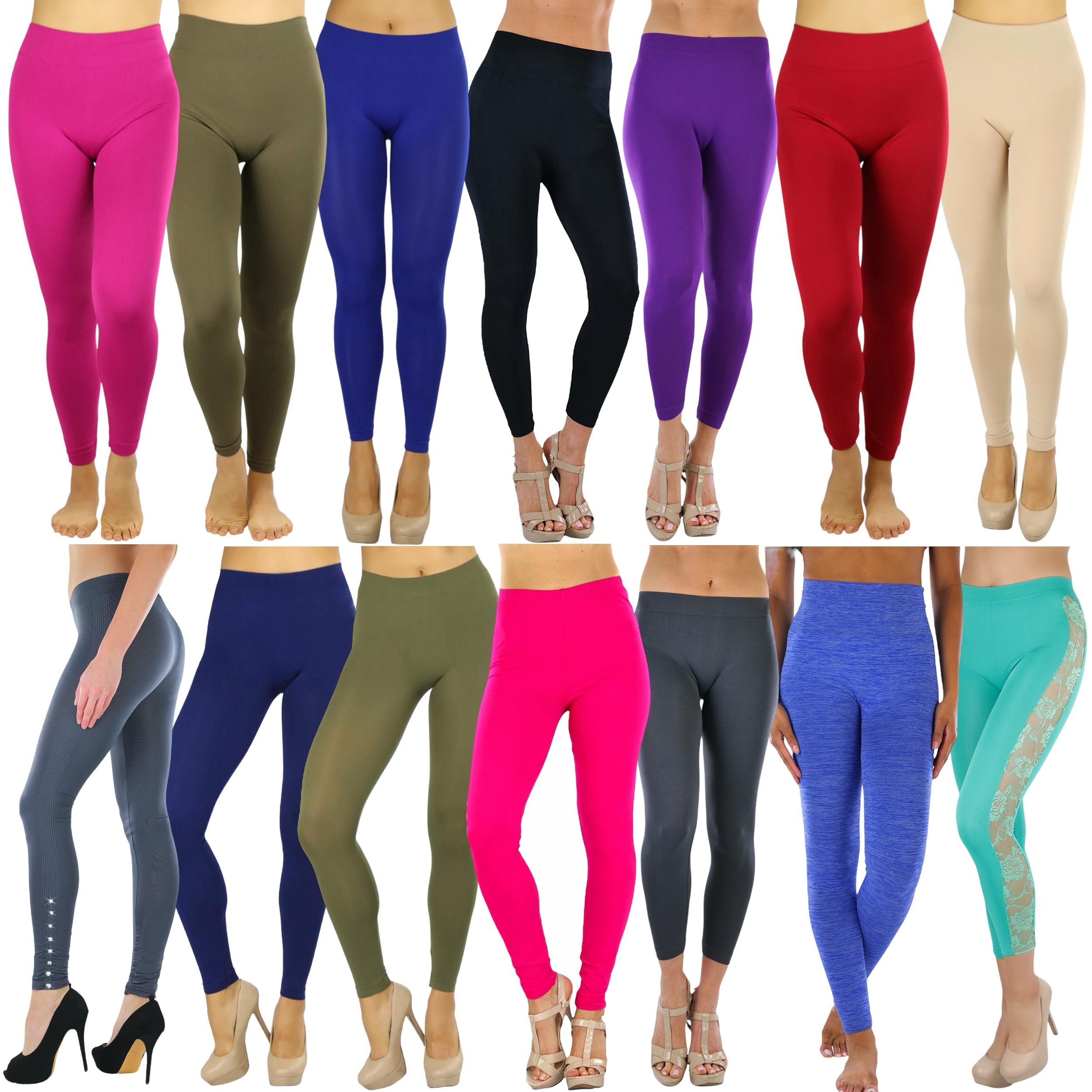 ToBeInStyle Women's Single & Multi-Item Pack of Randomly Assorted Leggings - Picture 10 of 13