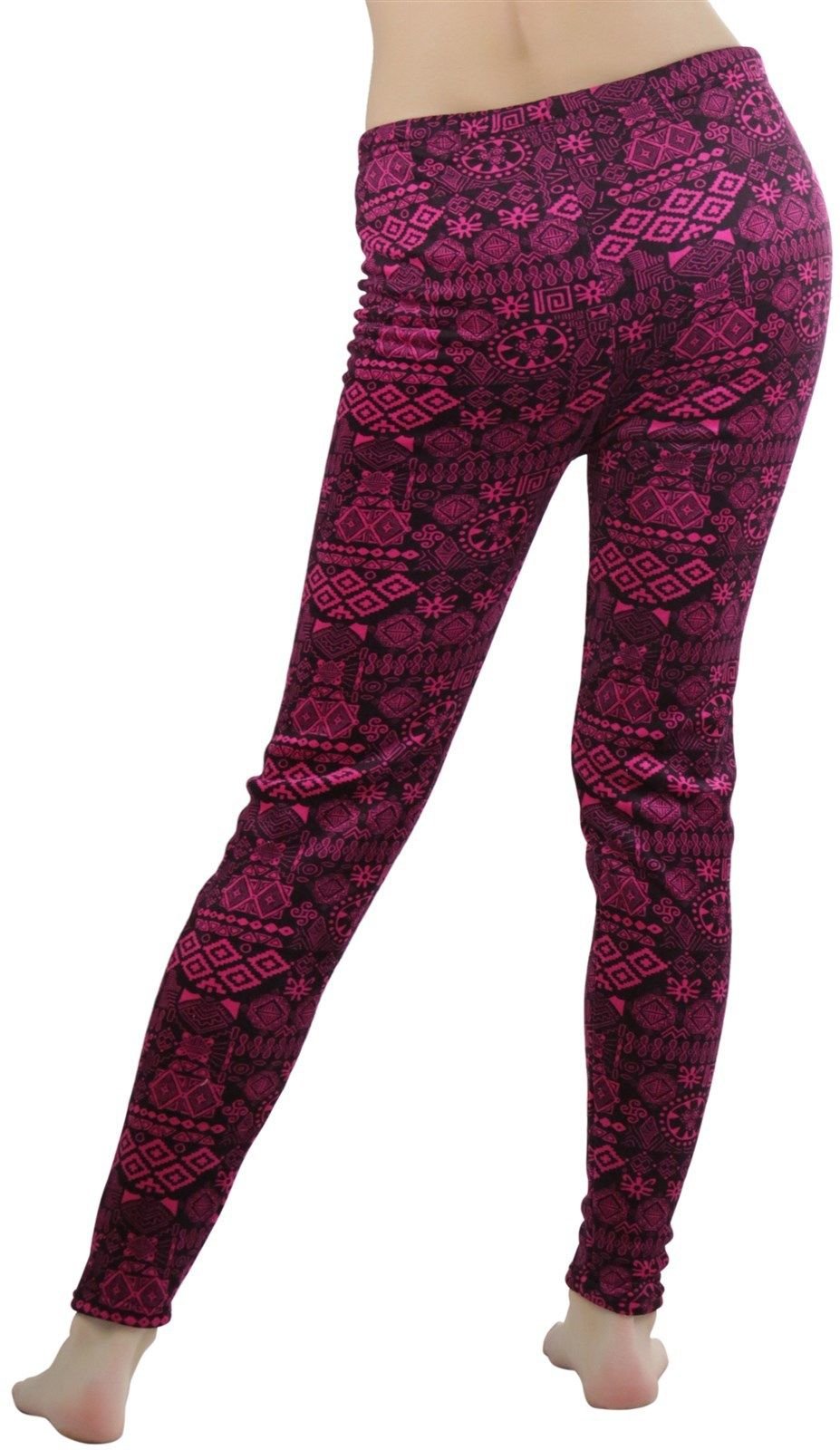 FashionCatch Women's Fleece Lined Leggings with Tribal Print Band eBay