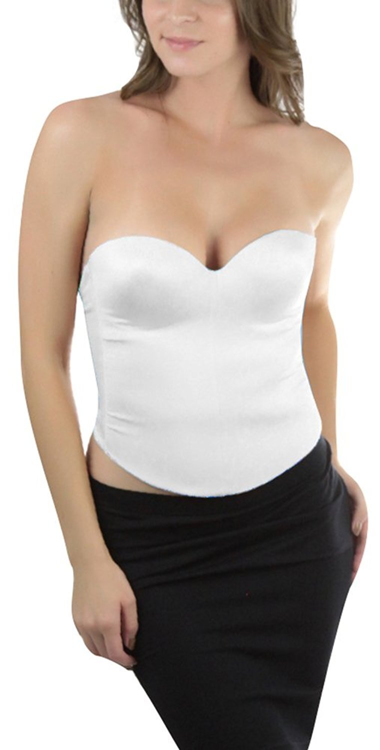 ivory strapless corset