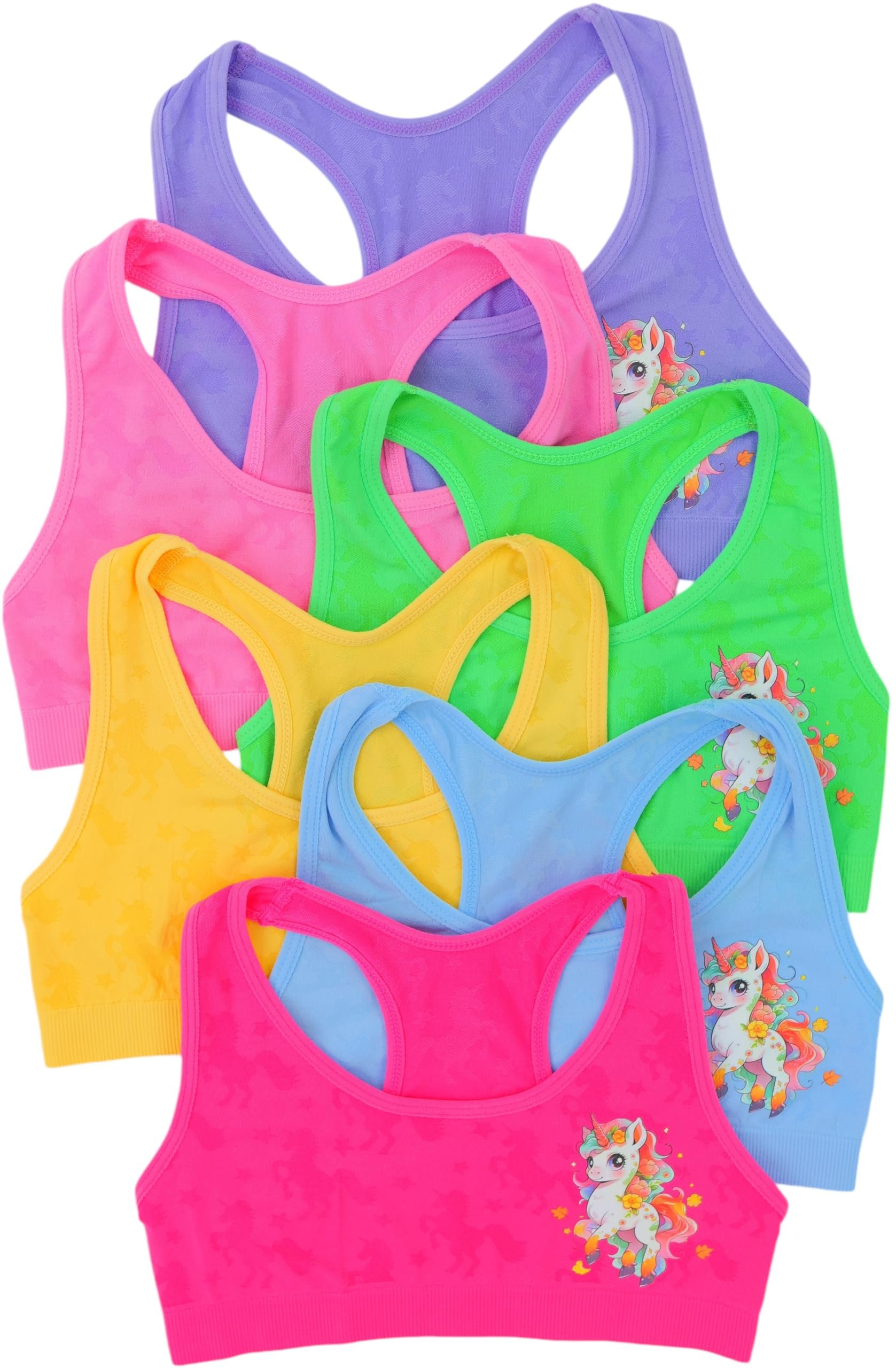 ToBeInStyle Girl’s Pack of 6 Seamless Training Bras Top Wire-Free Non-Padded - Picture 18 of 18
