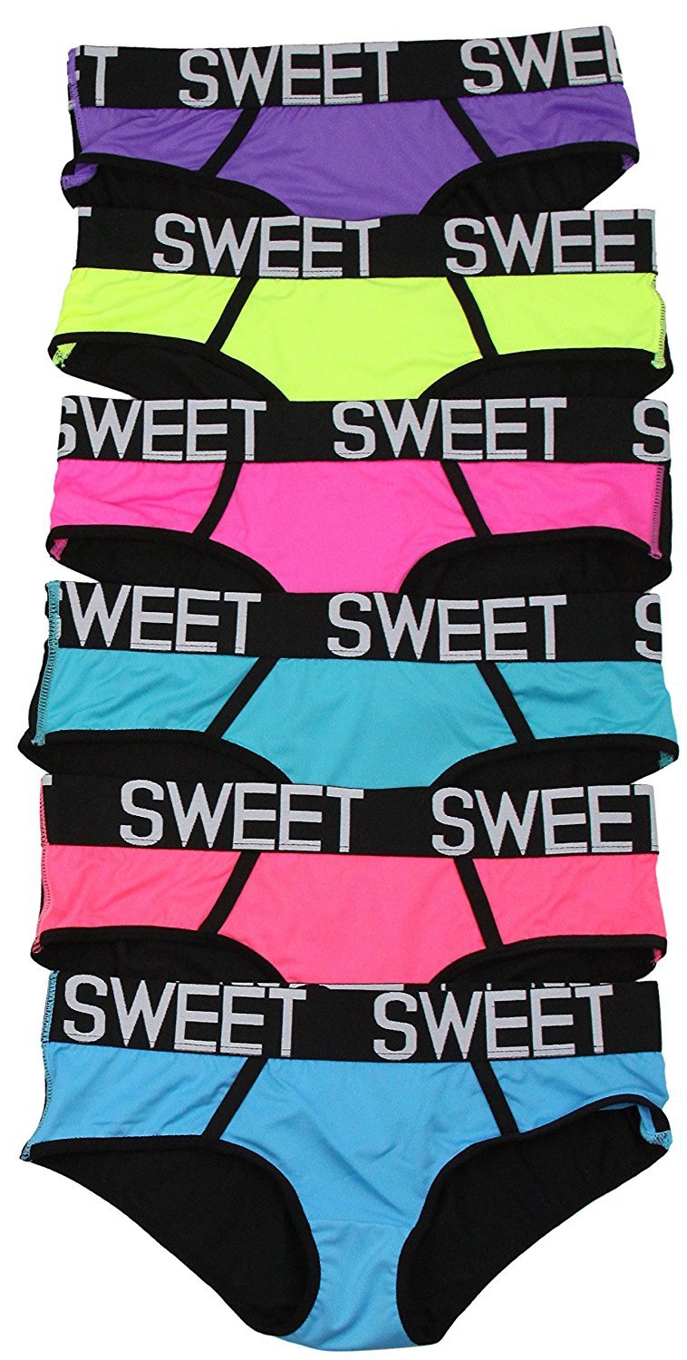 ToBeInStyle Women’s Pack of 6 Sweet Sports Bras & Pack of 6 Athletic Briefs