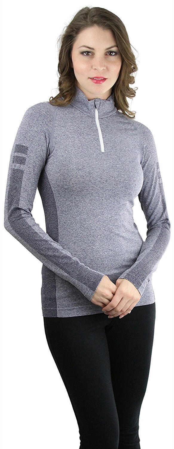 ToBeInStyle Women's 1/4 Zip Up Long Sleeve Active Pullover Top | eBay