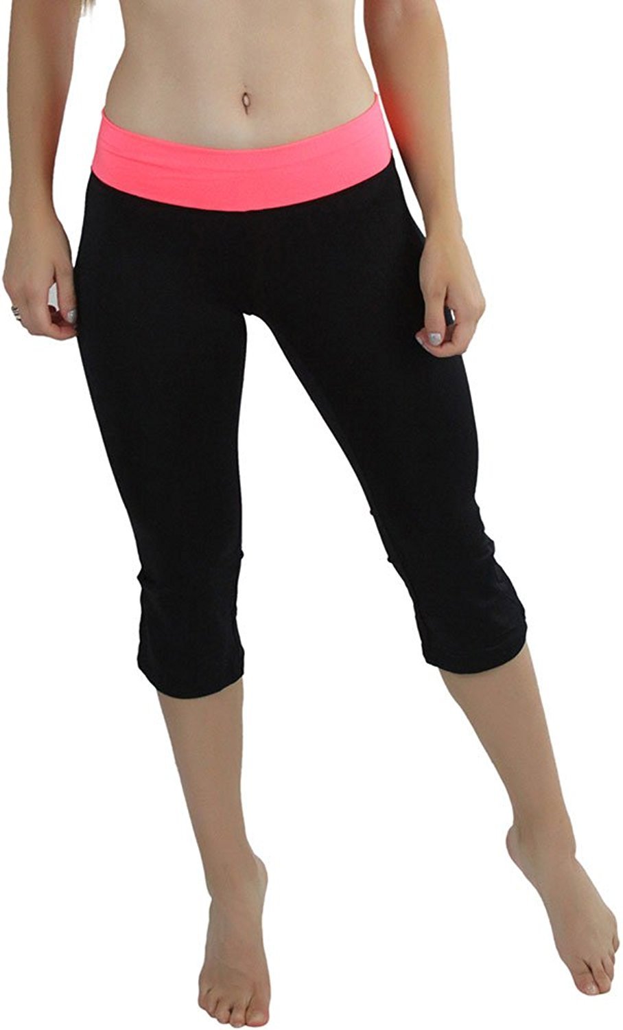 ToBeInStyle Women�s Comfy Capri Polyester Blend Yoga Pants