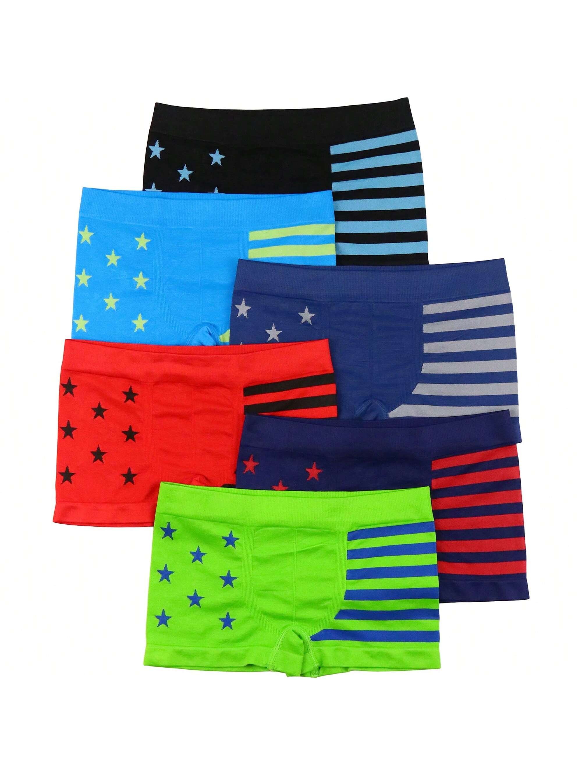 ToBeInStyle Boys' Pack Of 6 Seamless Pattern Printed Boxer Briefs - Picture 10 of 10