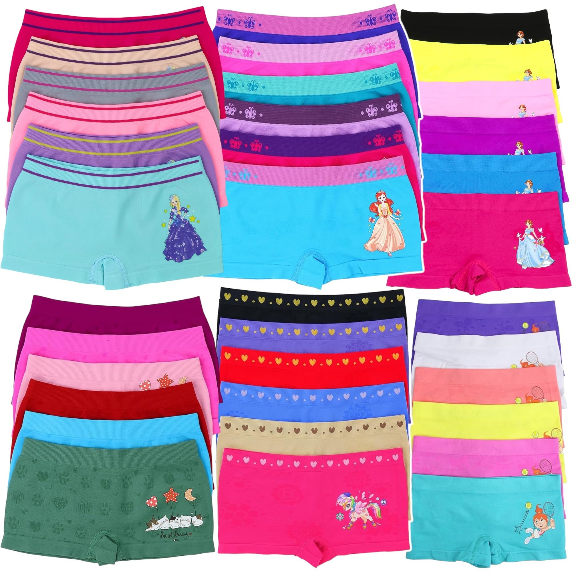 ToBeInStyle Girls' Pack of 6 Mystery Seamless Underwear Bottoms - Bikinis,... - Picture 10 of 11