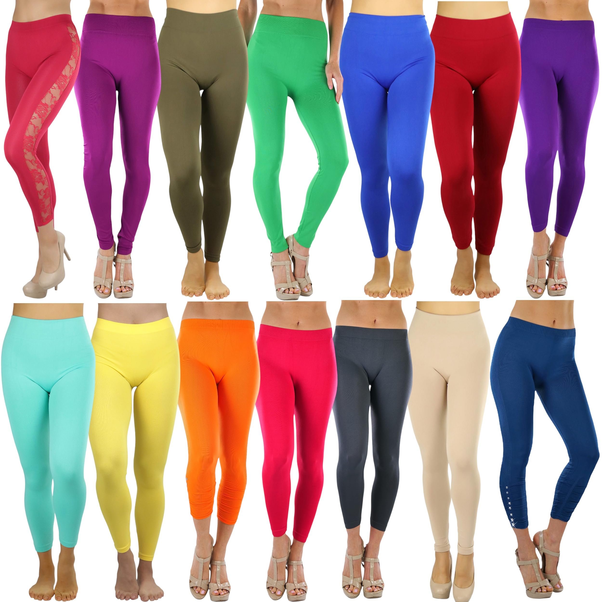 ToBeInStyle Women's Single & Multi-Item Pack of Randomly Assorted Leggings - Picture 13 of 13