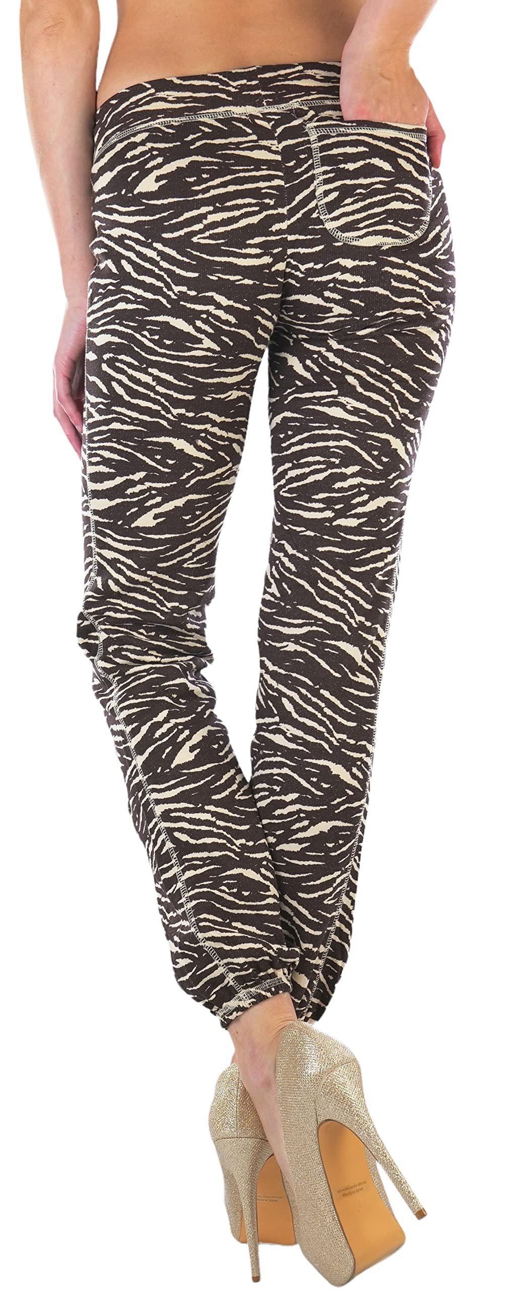 ToBeInStyle Women's Zebra Printed Fleece Pants | eBay