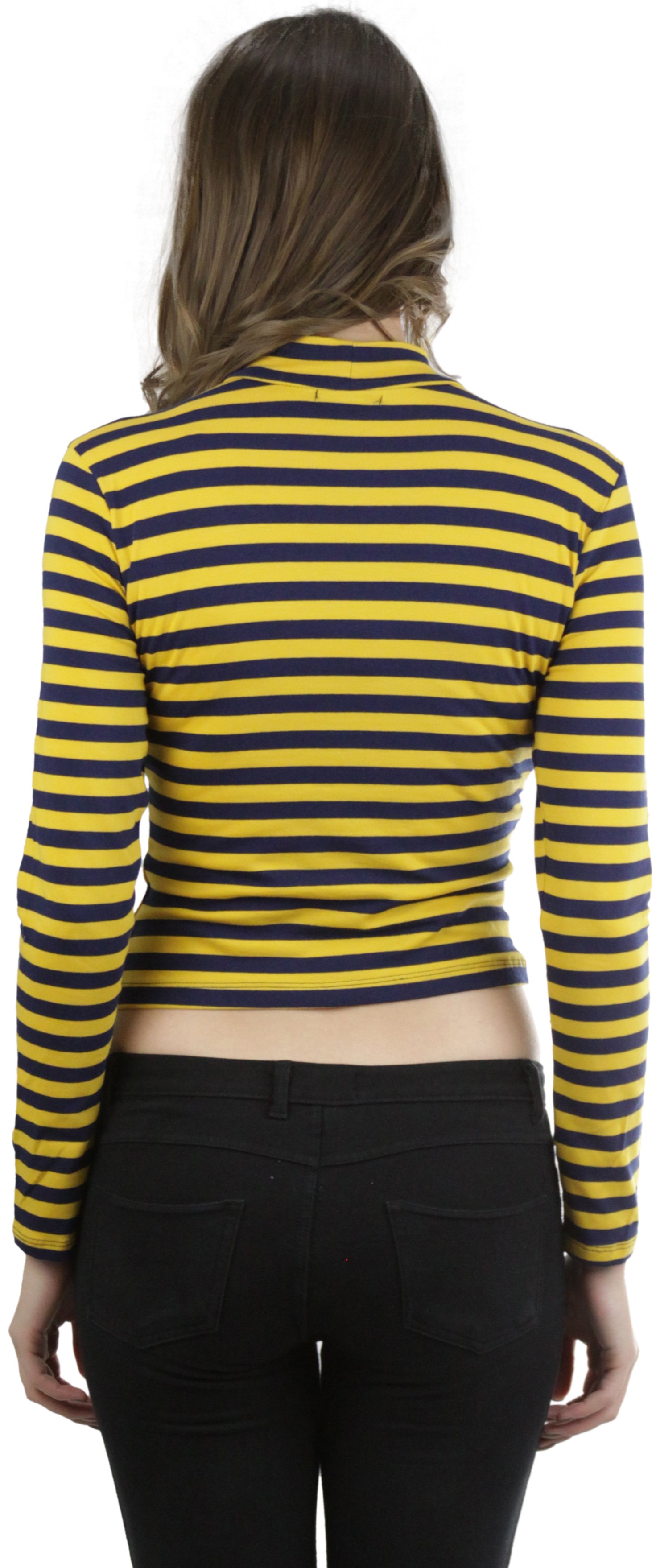 Download ToBeInStyle Women's Long Sleeve Mock Neck Crop Top | eBay