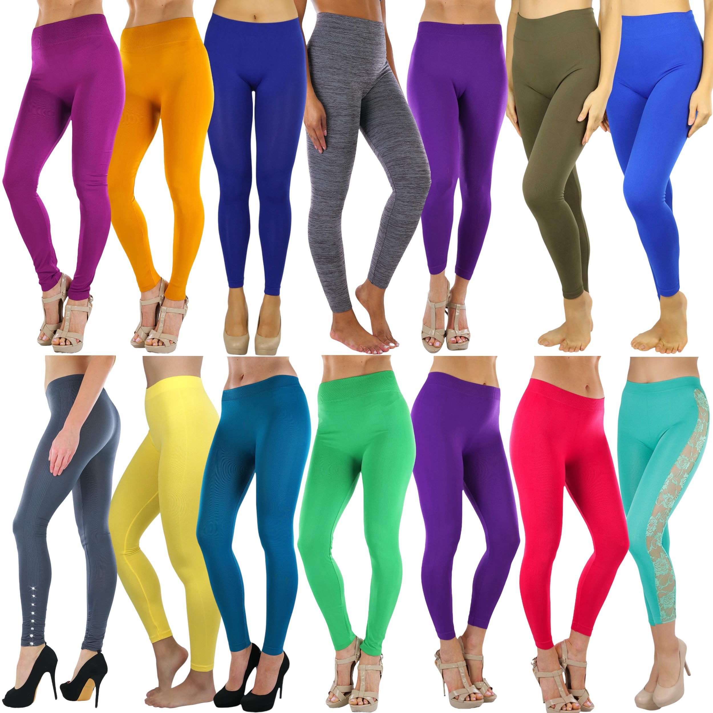 ToBeInStyle Women's Single & Multi-Item Pack of Randomly Assorted Leggings - Picture 11 of 13