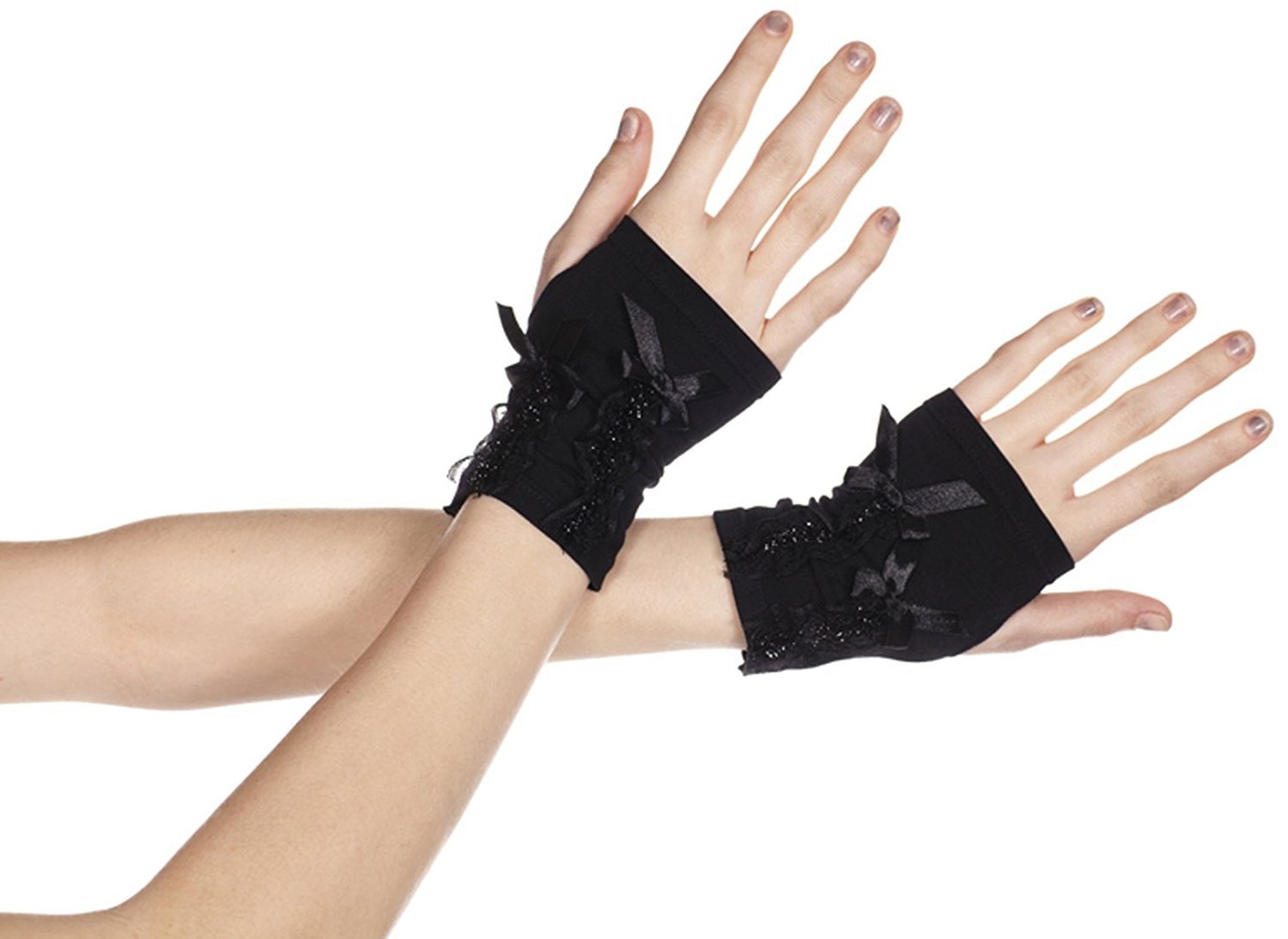 ToBeInStyle Women's Fingerless Gloves w/ Lace Details eBay