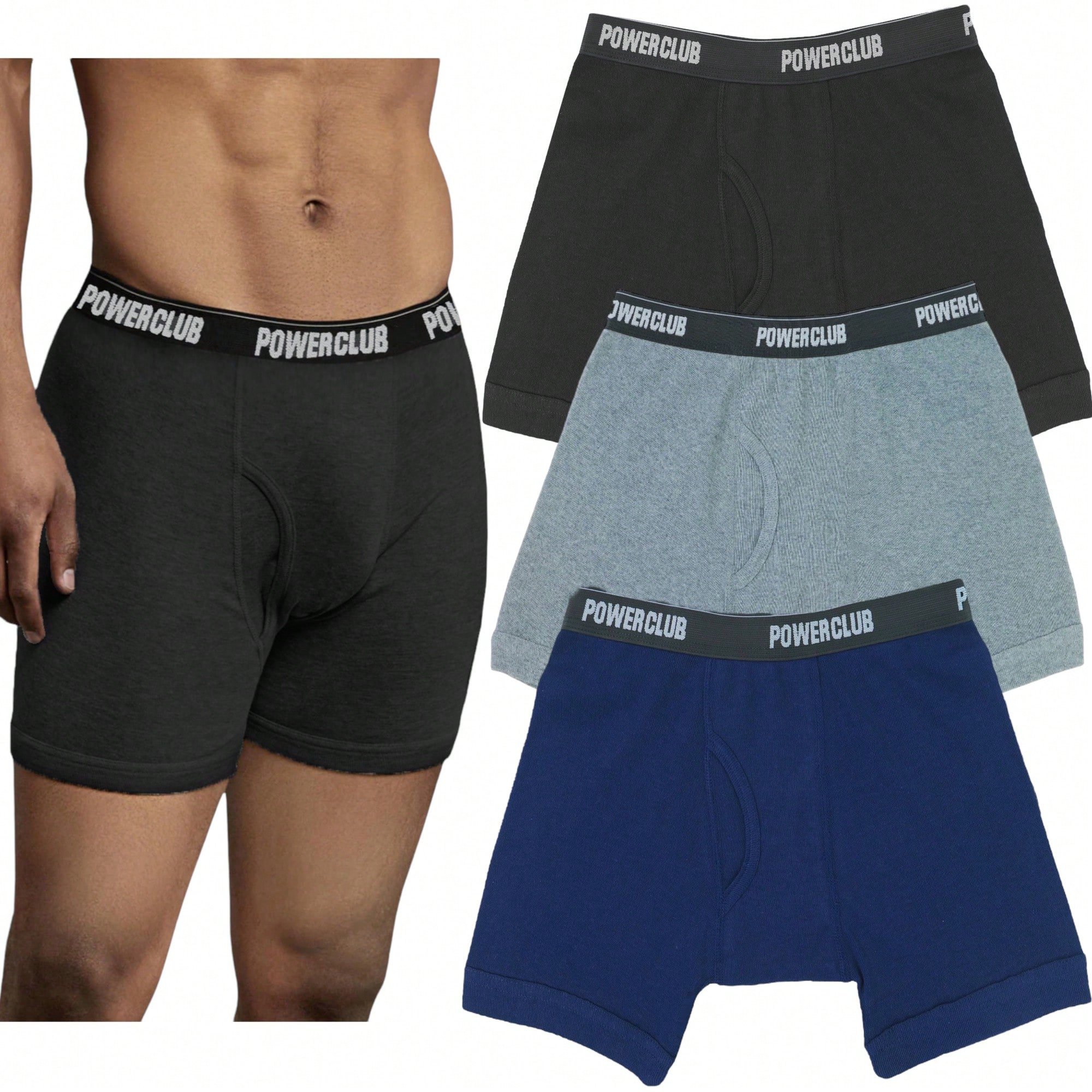 ToBeInStyle Men's Multi-Pack of Cotton Boxer Brief Shorts - Picture 14 of 15