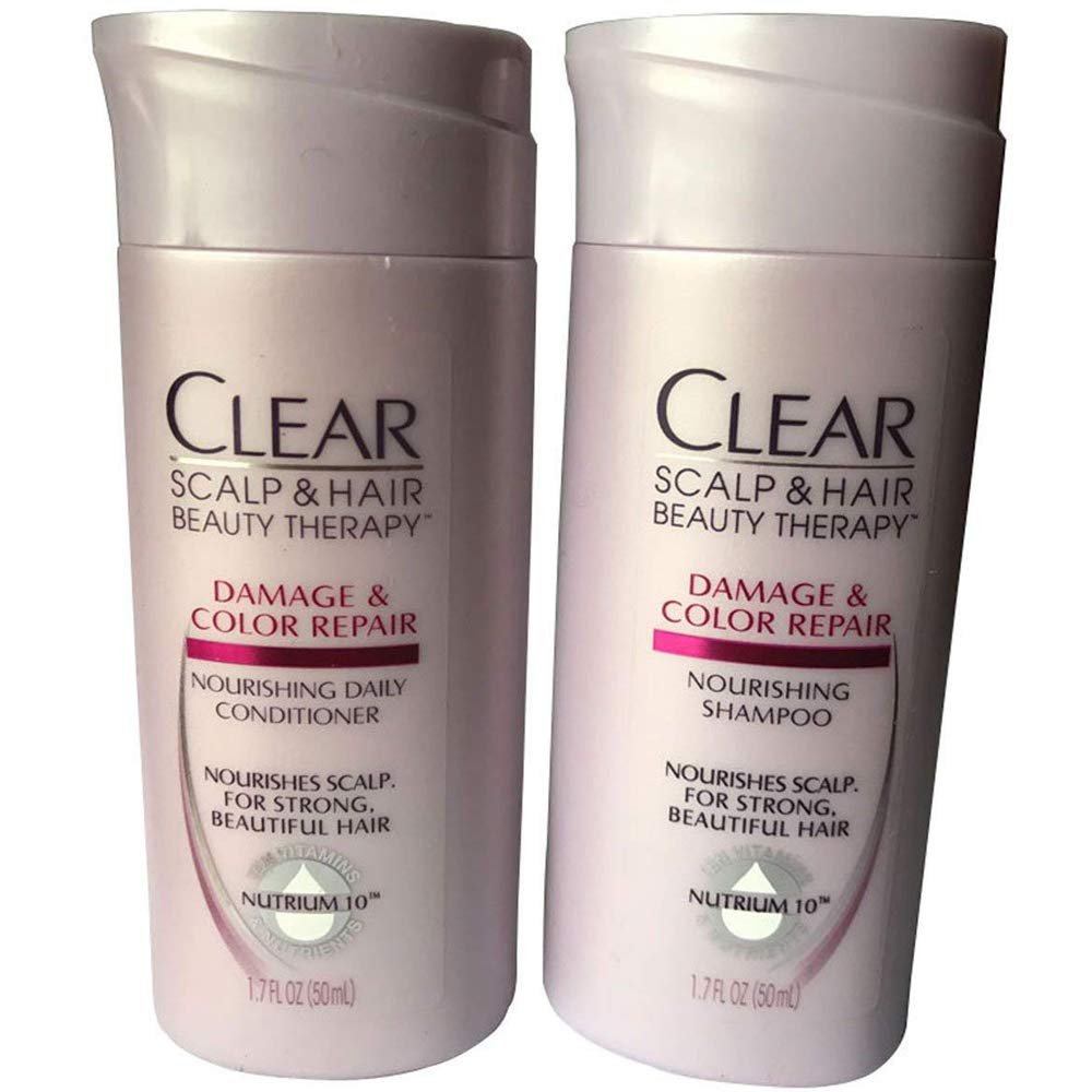 CLEAR Travel Size Shampoo + Conditioner (1.7oz each) Scalp
